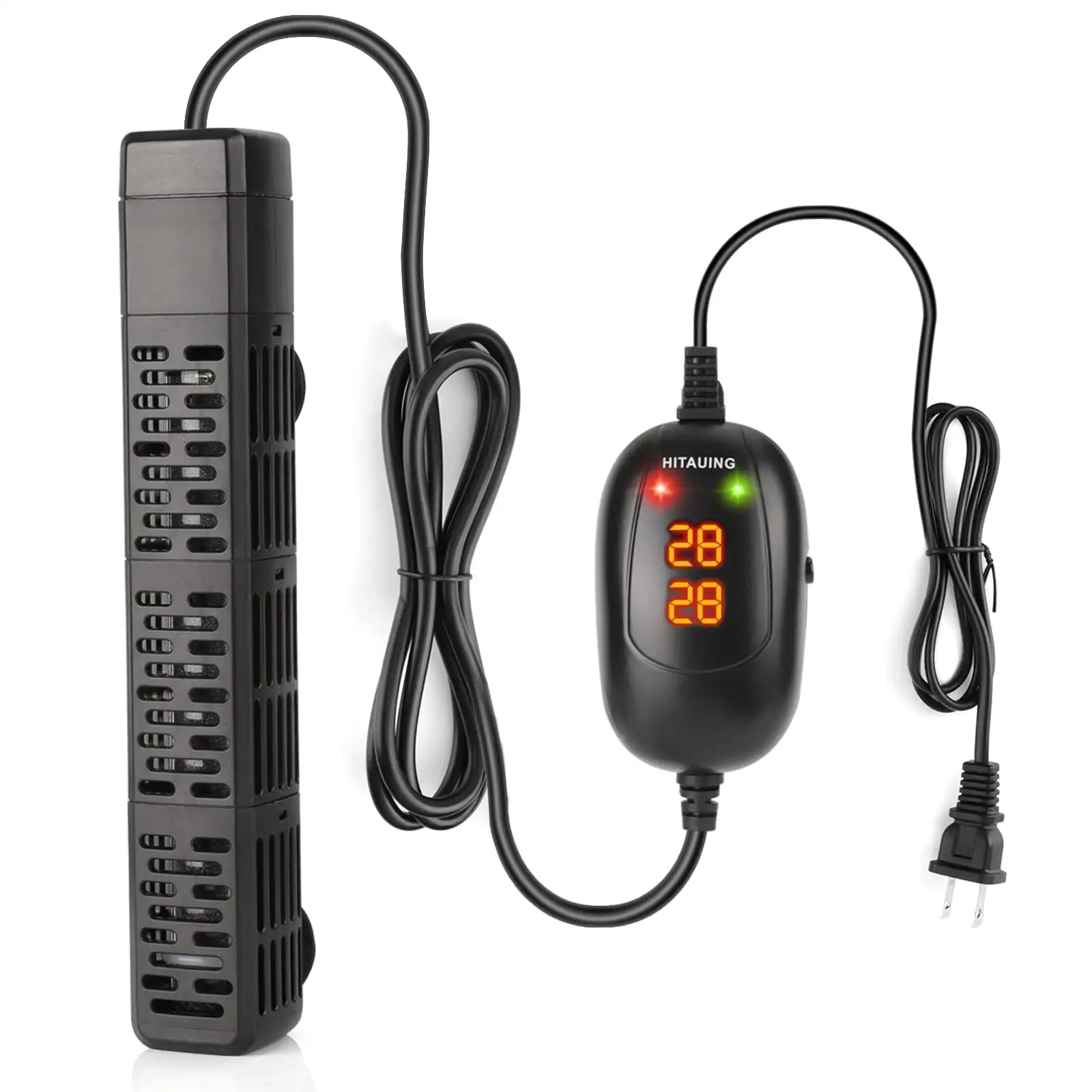 Tawatiler Aquarium Heater. 50W/100W/200W/300W/500W Submersible Fish Tank Heater with Over-Temperature Protection and Automatic Power-Off When Leaving Water for Saltwater and Freshwater