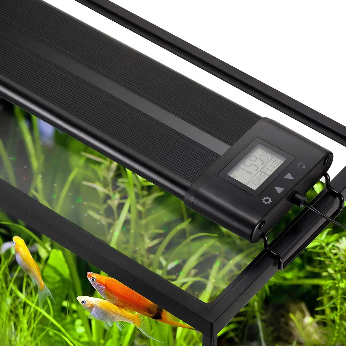 Tawatiler Auto On Off 12-17 Inch LED Aquarium Light Extendable Dimable 7 Colors Full Spectrum Light Fixture for Freshwater Planted Tank Build in Timer Sunrise Sunset