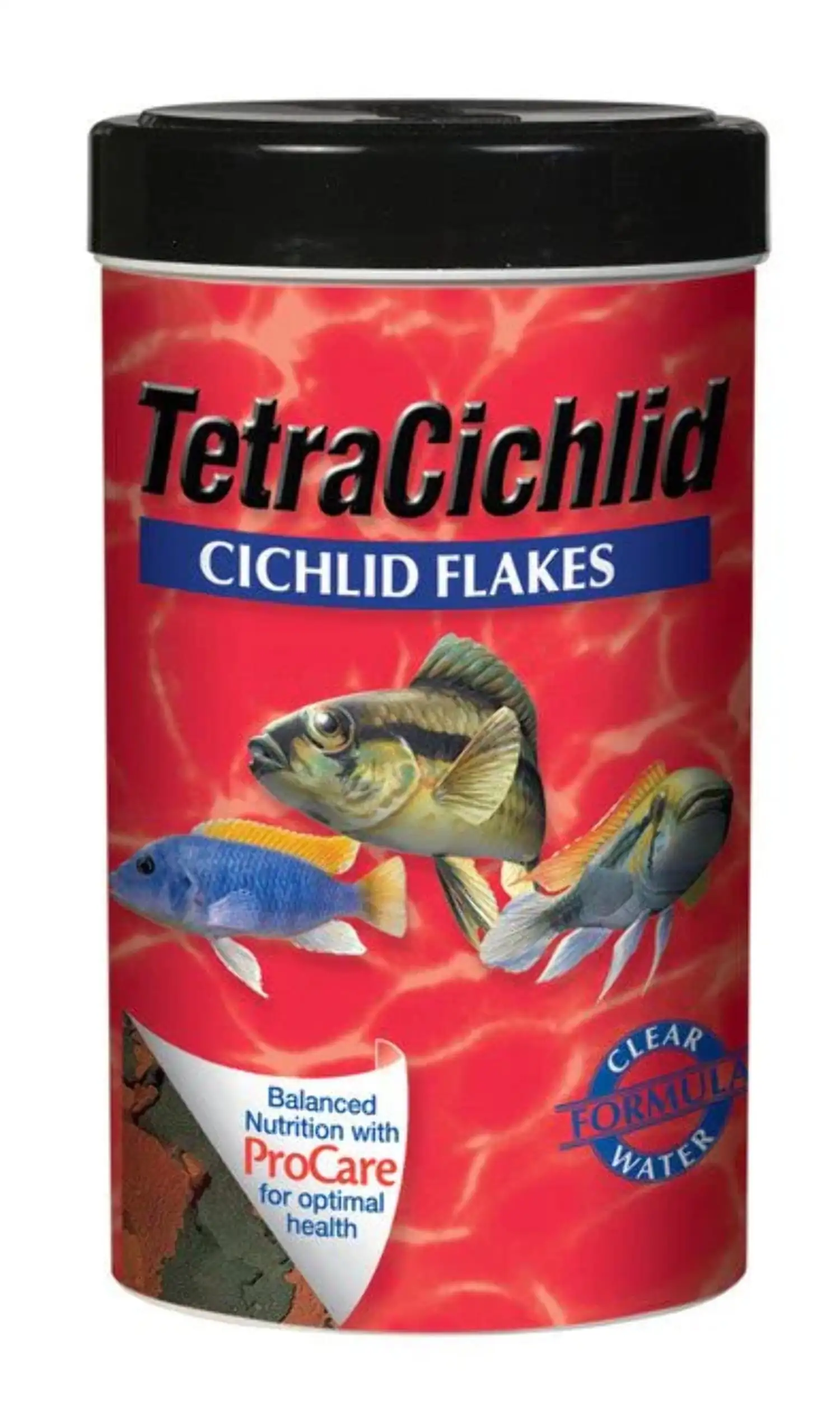 Tetra Cichlid Flakes 2.82 Ounce. Fish Food. Clear Water Advanced