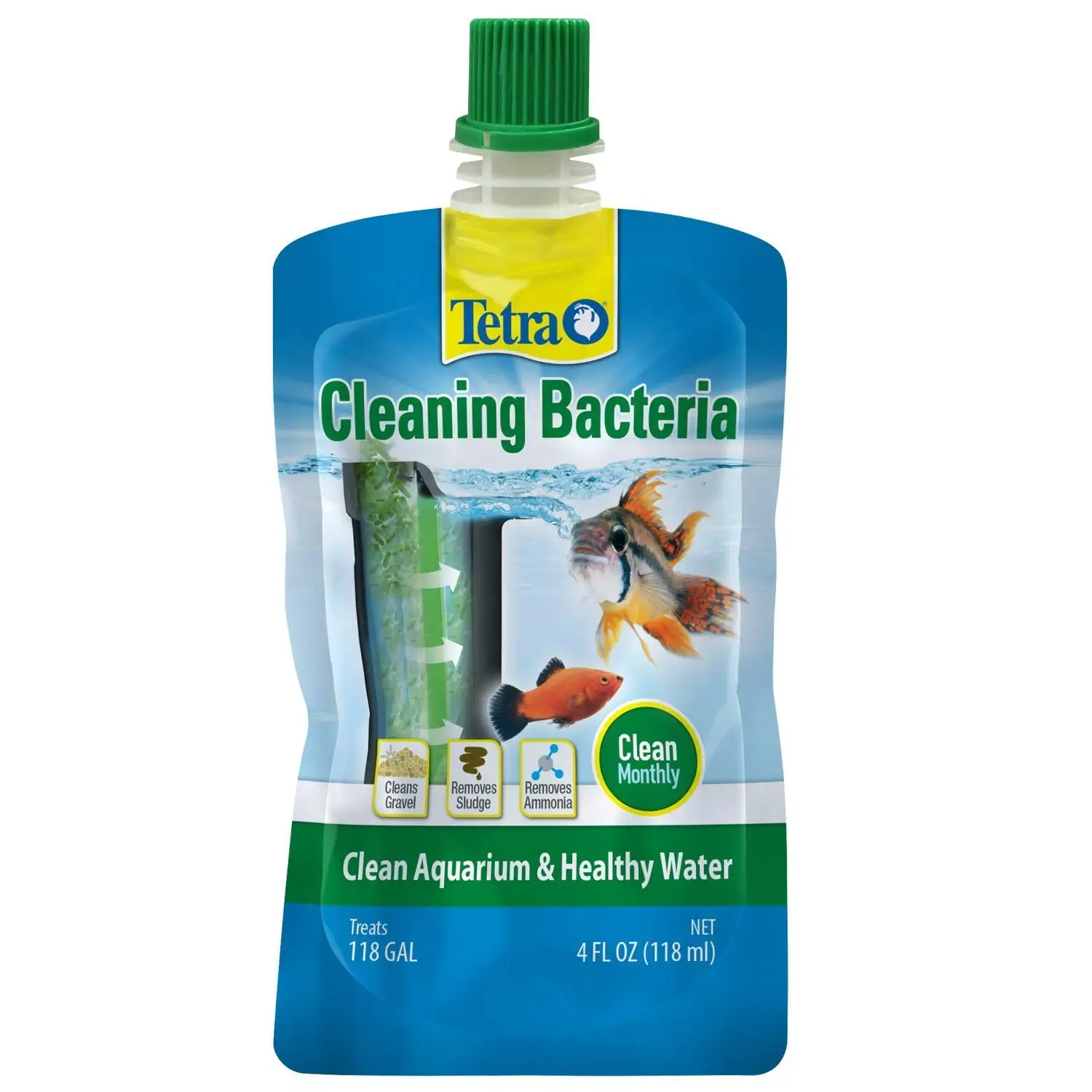 Tetra Cleaning Bacteria for Clean Aquariums & Healthy Water. 4 oz.