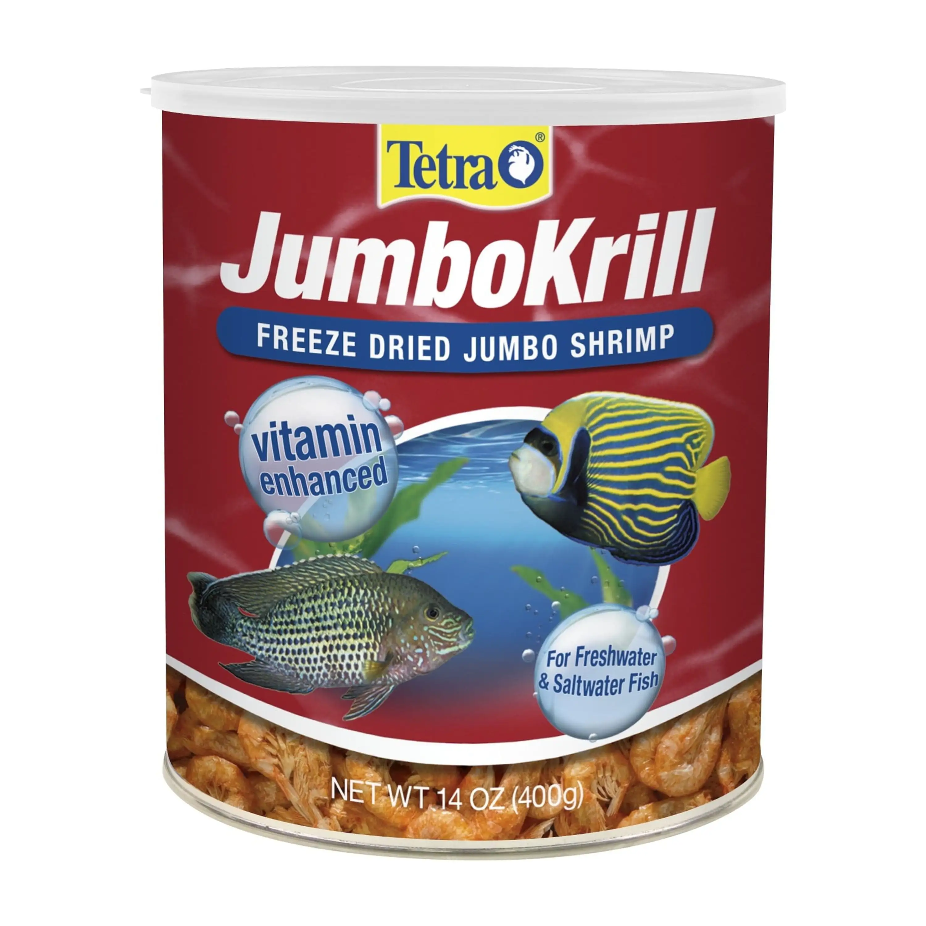 Tetra JumboKrill Freeze-Dried Jumbo Shrimp 14 Ounces. Natural Shrimp Treat for Aquarium Fish