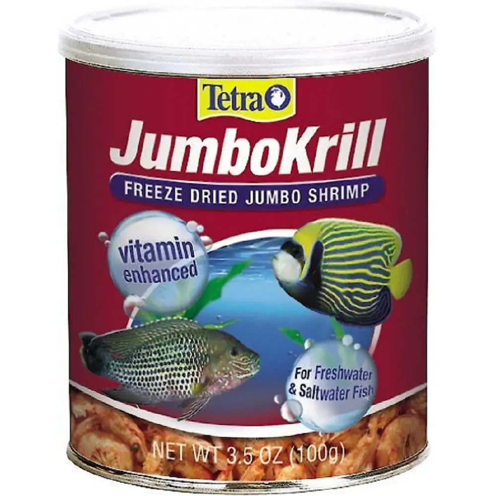 Tetra JumboKrill Freeze-Dried Jumbo Shrimp Fish Food. 3.5 oz