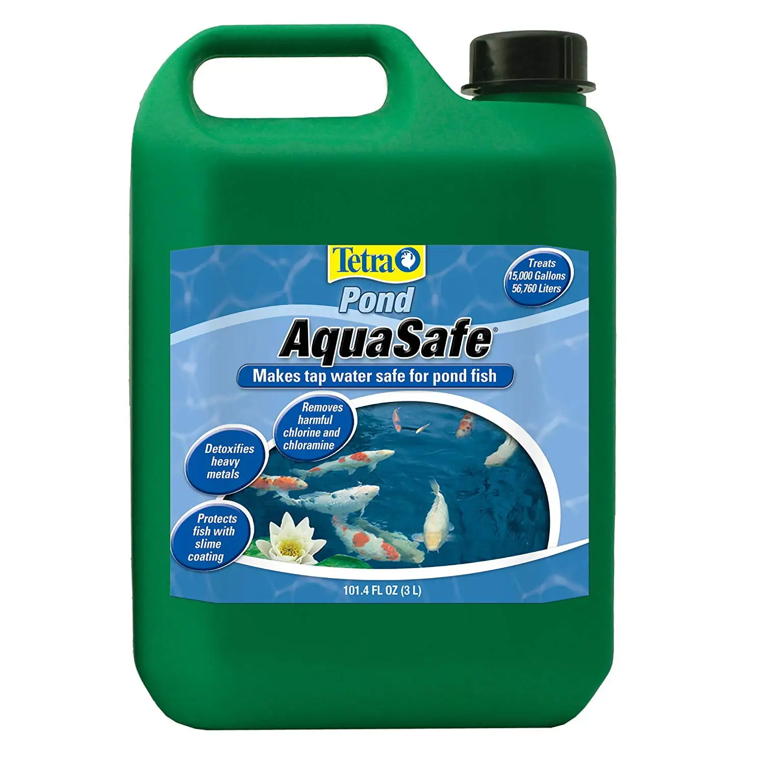 Tetra Pond AquaSafe 101.4 Ounces. Makes Tap Water Safe For Pond Fish