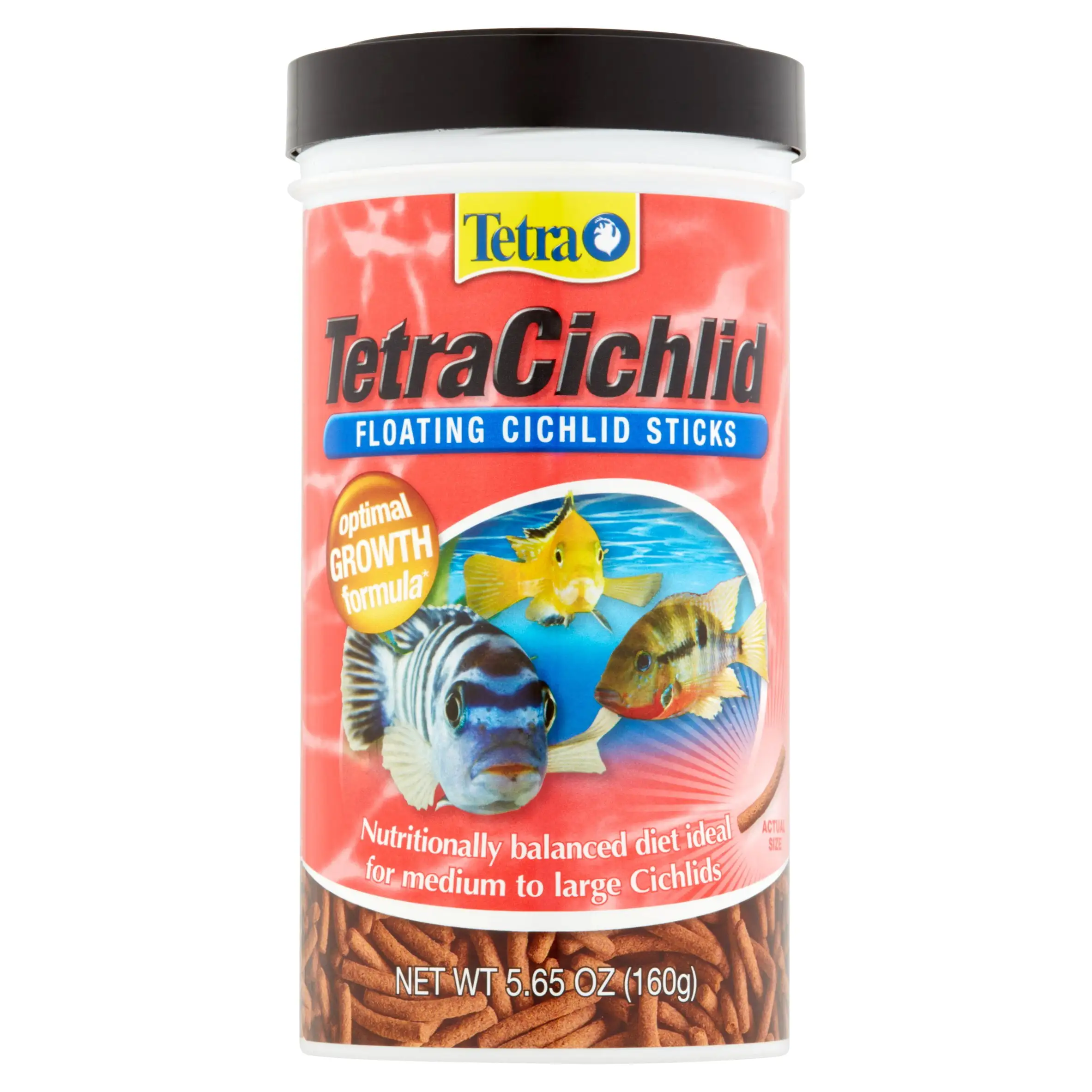 Tetra TetraCichlid Fish Food Floating Sticks. 5.65 oz