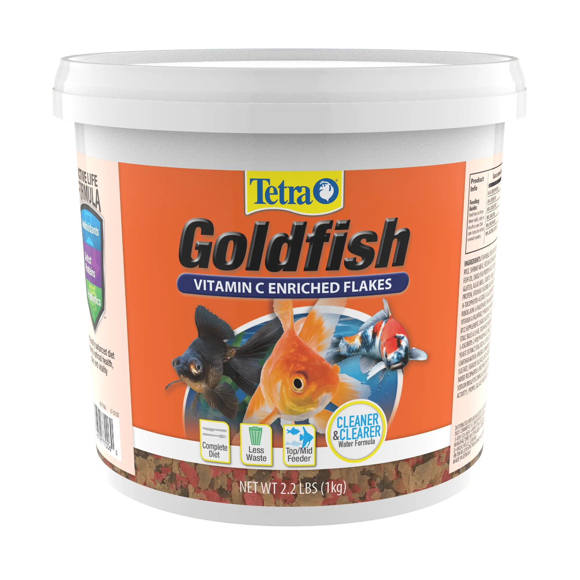 Tetra TetraFin Goldfish Flakes. Balanced Diet Fish Food. 2.2 lbs