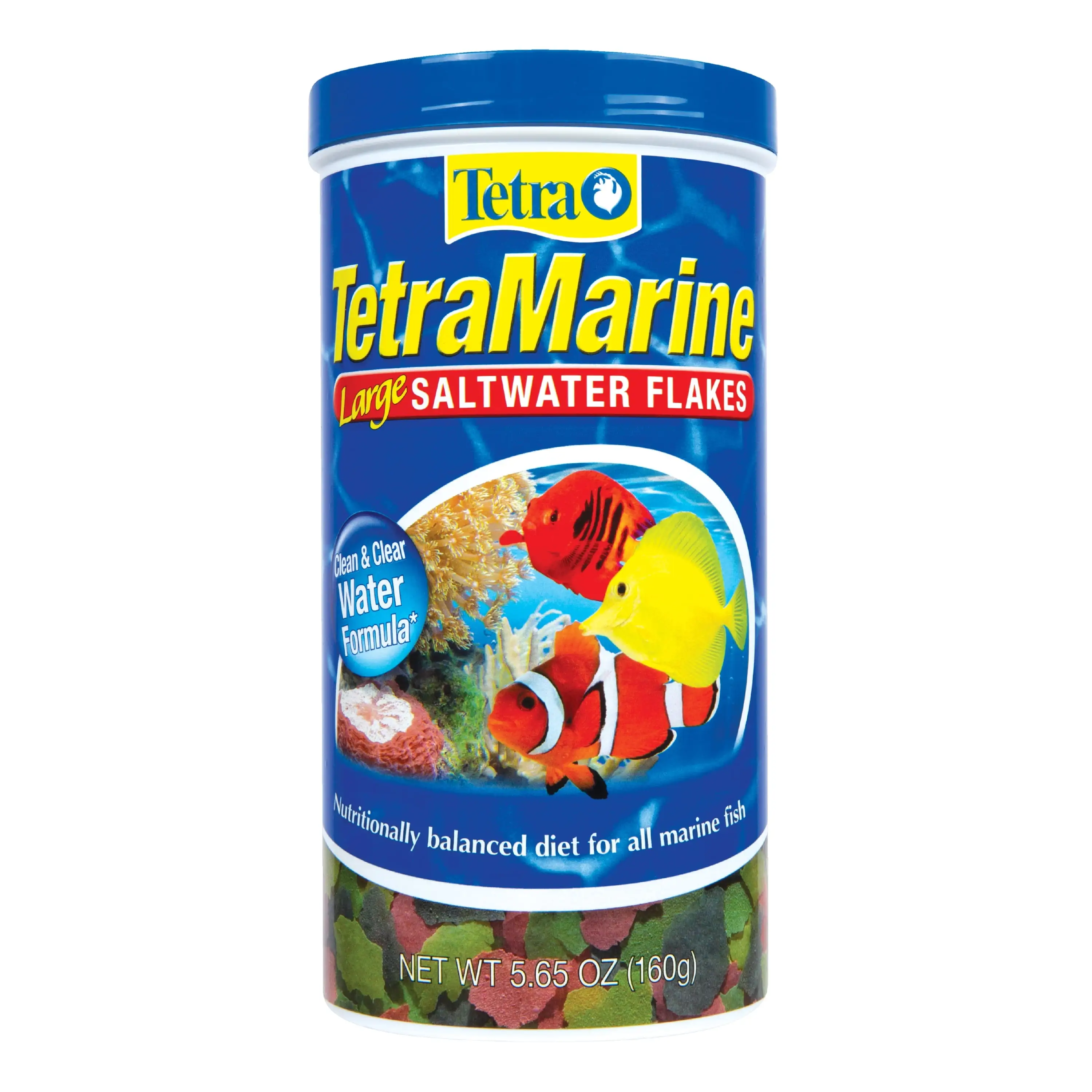 Tetra TetraMarine Saltwater Flakes 5.65 Ounces. Balanced Diet for All Marine Fish