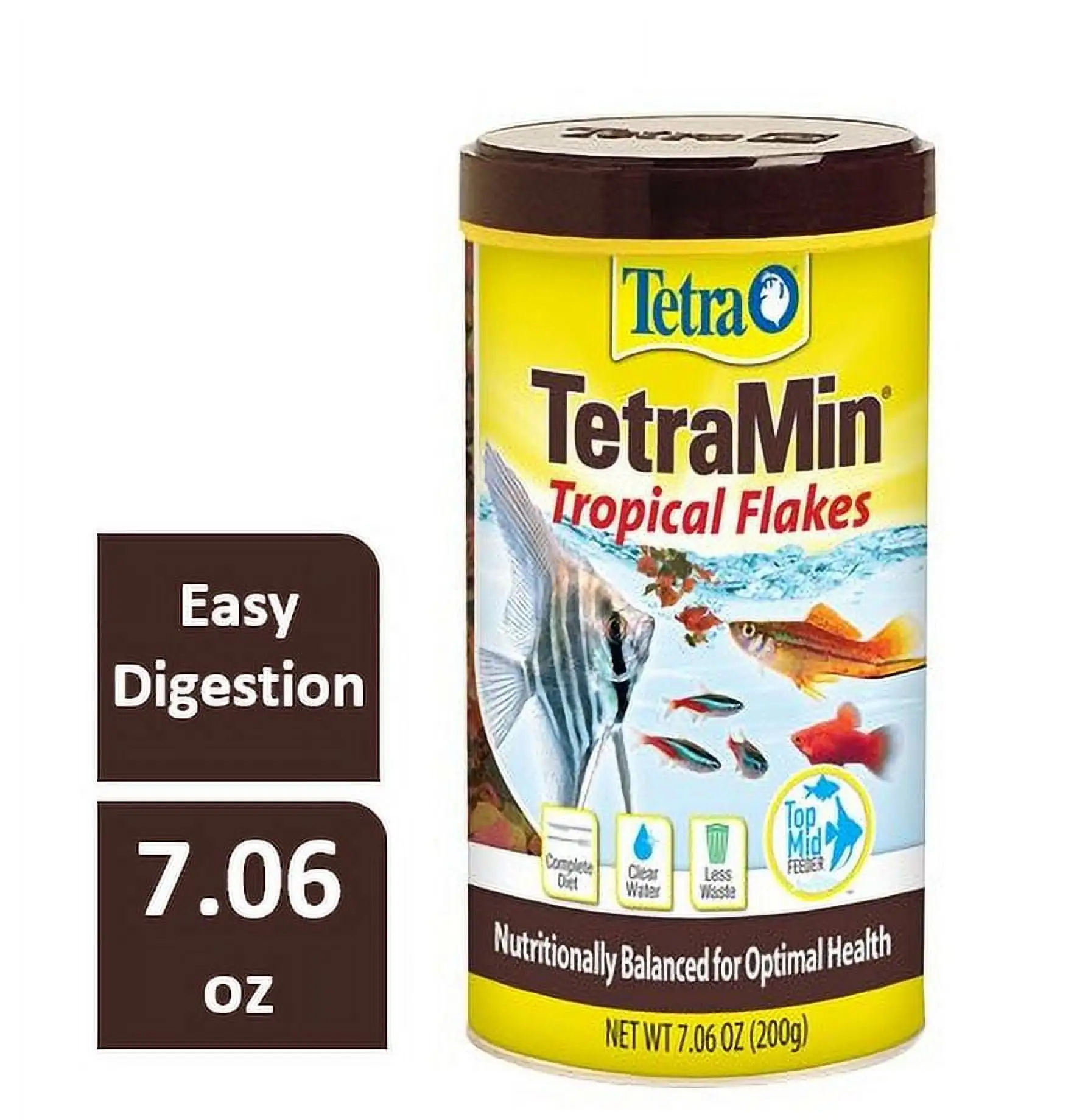 Tetra TetraMin Tropical Flakes Nutritionally Balanced Fish Food. 7.06 oz.