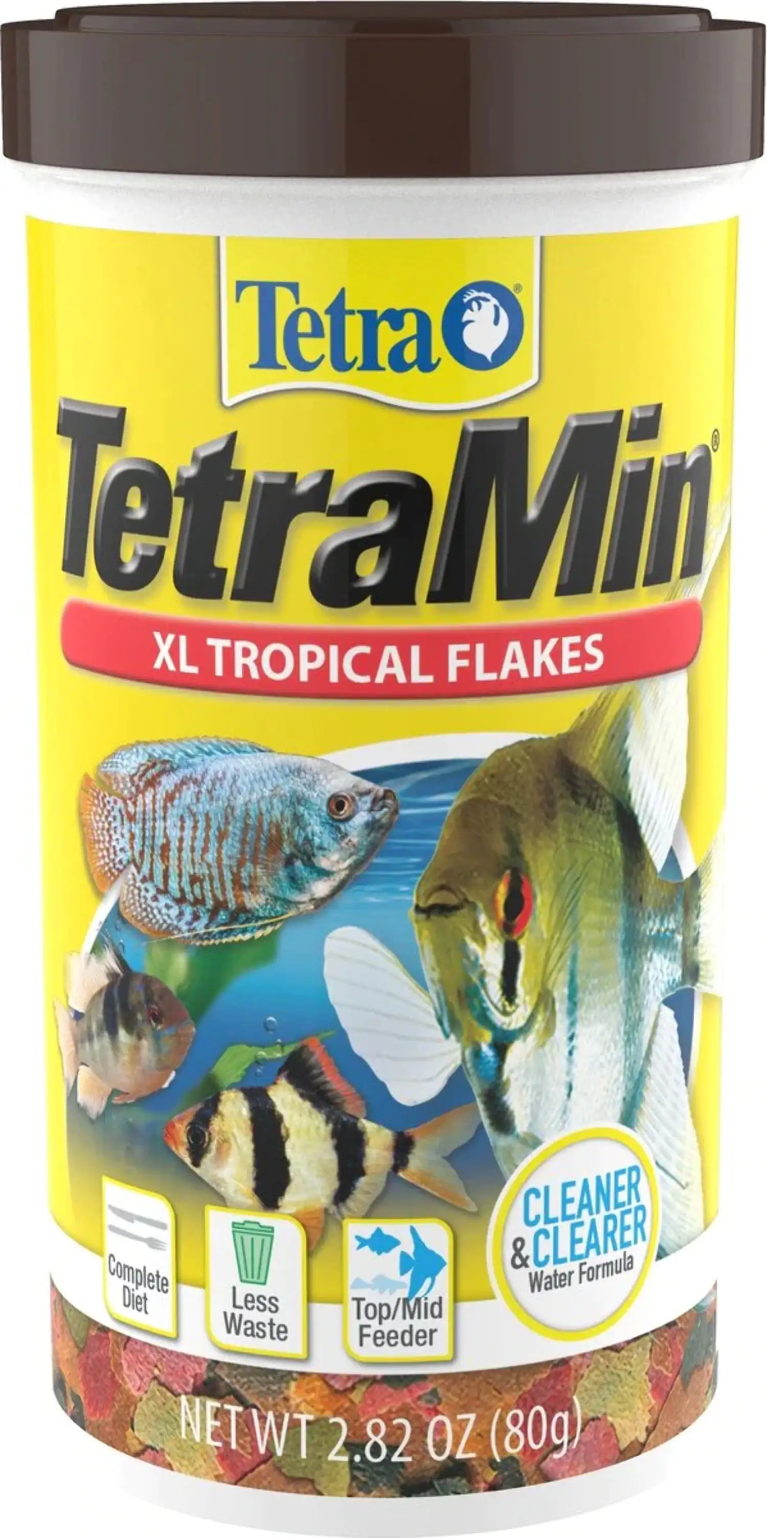 Tetra TetraMin XL Tropical Flakes Nutritionally Balanced Fish Food. 2.82 oz