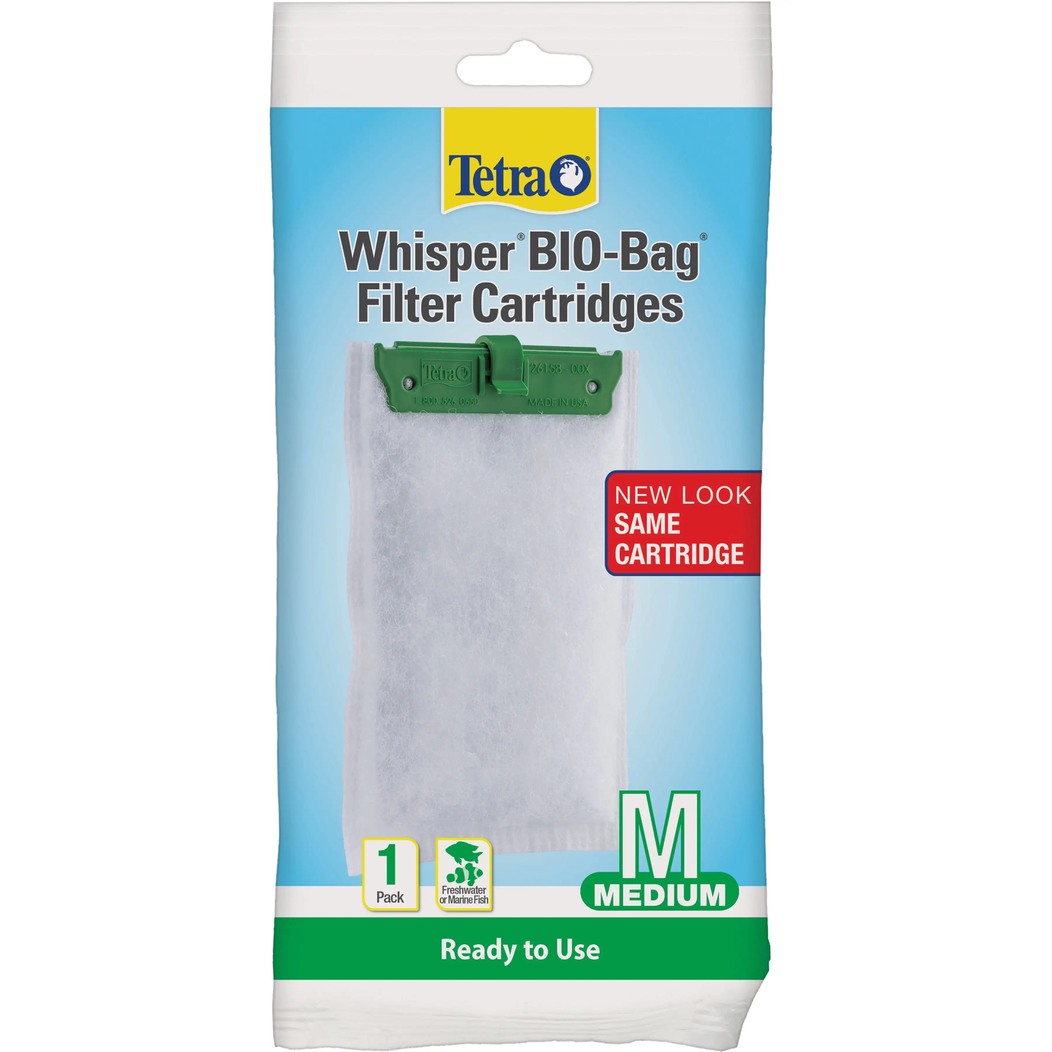 Tetra Whisper Bio-Bag Disposable Filter Cartridge for Aquariums. Medium. 1 Count