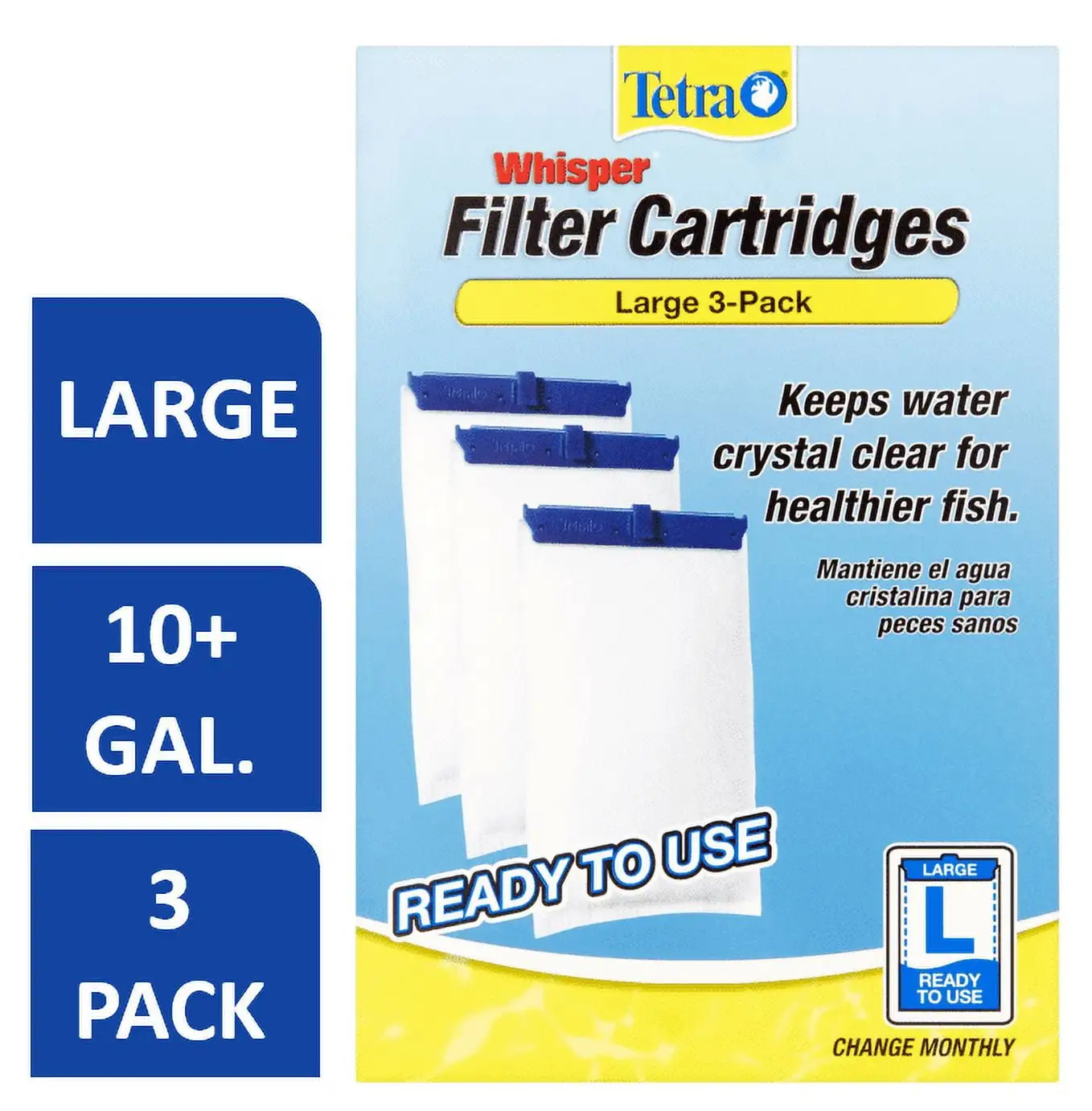 Tetra Whisper Replacement Carbon Aquarium Filter Cartridges. Lg 3-count