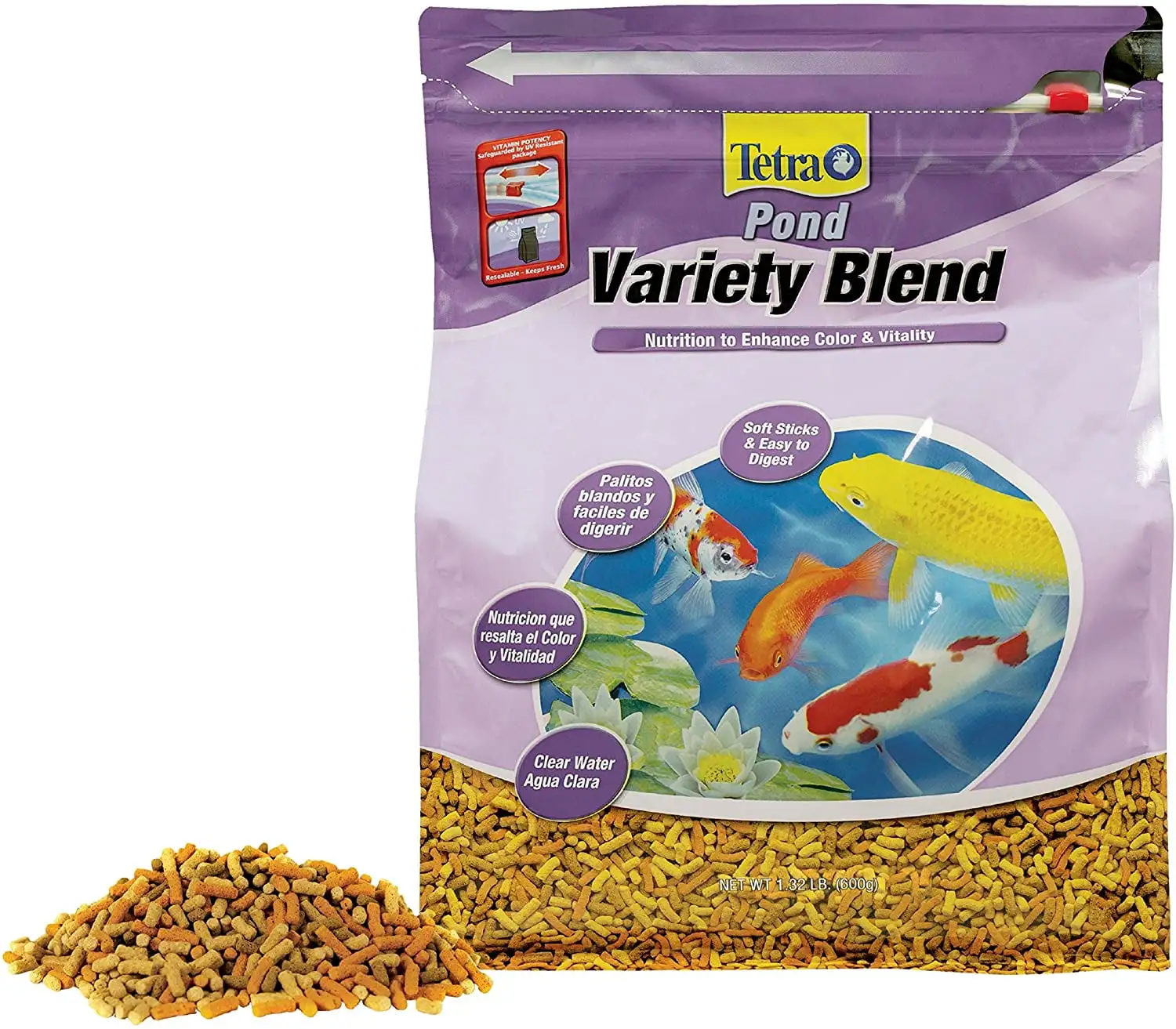 TetraPond (#16456) Variety Blend Fish Food to Enhance Color and Vitality