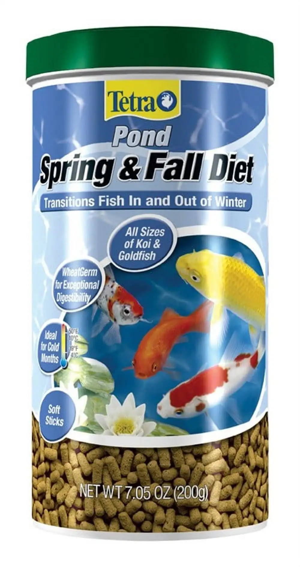 TetraPond Spring And Fall Diet 7.05 Ounces. Pond Fish Food. For Goldfish And Koi