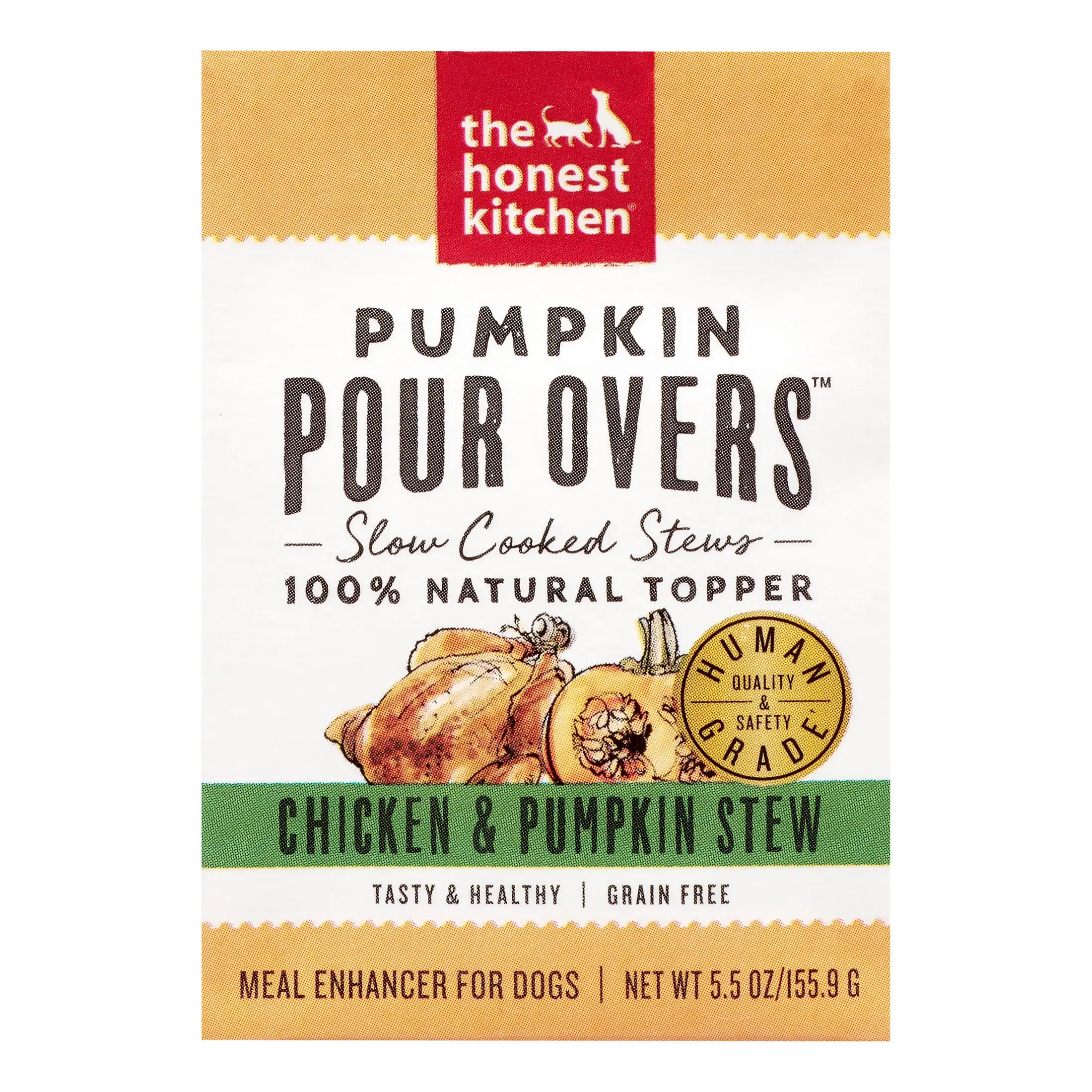 The Honest Kitchen Pumpkin Pour Overs Chicken & Pumpkin Stew Dog Food Topper. 5.5 Oz.. Case of 12