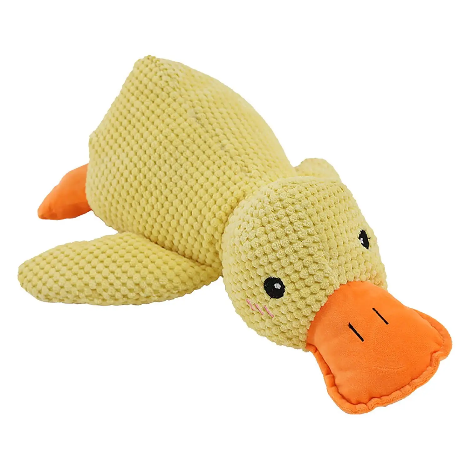 The Mellow Calming Duck Doy Toy for Dogs.Quacking Duck Toy. Zentric Stuffed Quacking Duck Dog Toy. Durable Squeaky Dog Toys for Indoor Small Dog (1 Yellow)