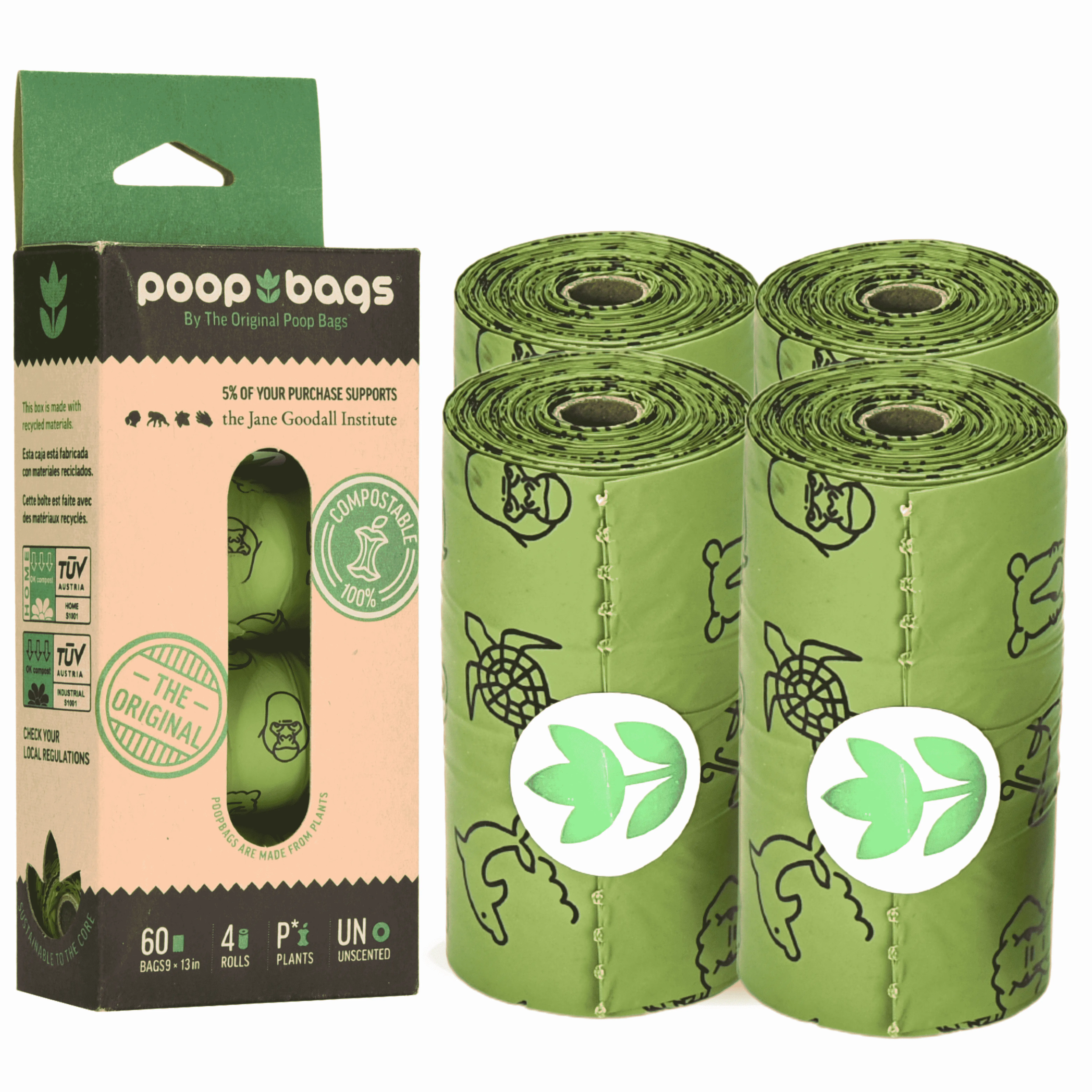 The Original Poop Bags? Dog Waste Bags. Compostable Leash Countdown Rolls? Poop Bags. OK Compost Certified Dog Poop Bags. Poop Bag Leash Rolls. Dog Poop Bags. 60 Count Pet Waste Bags