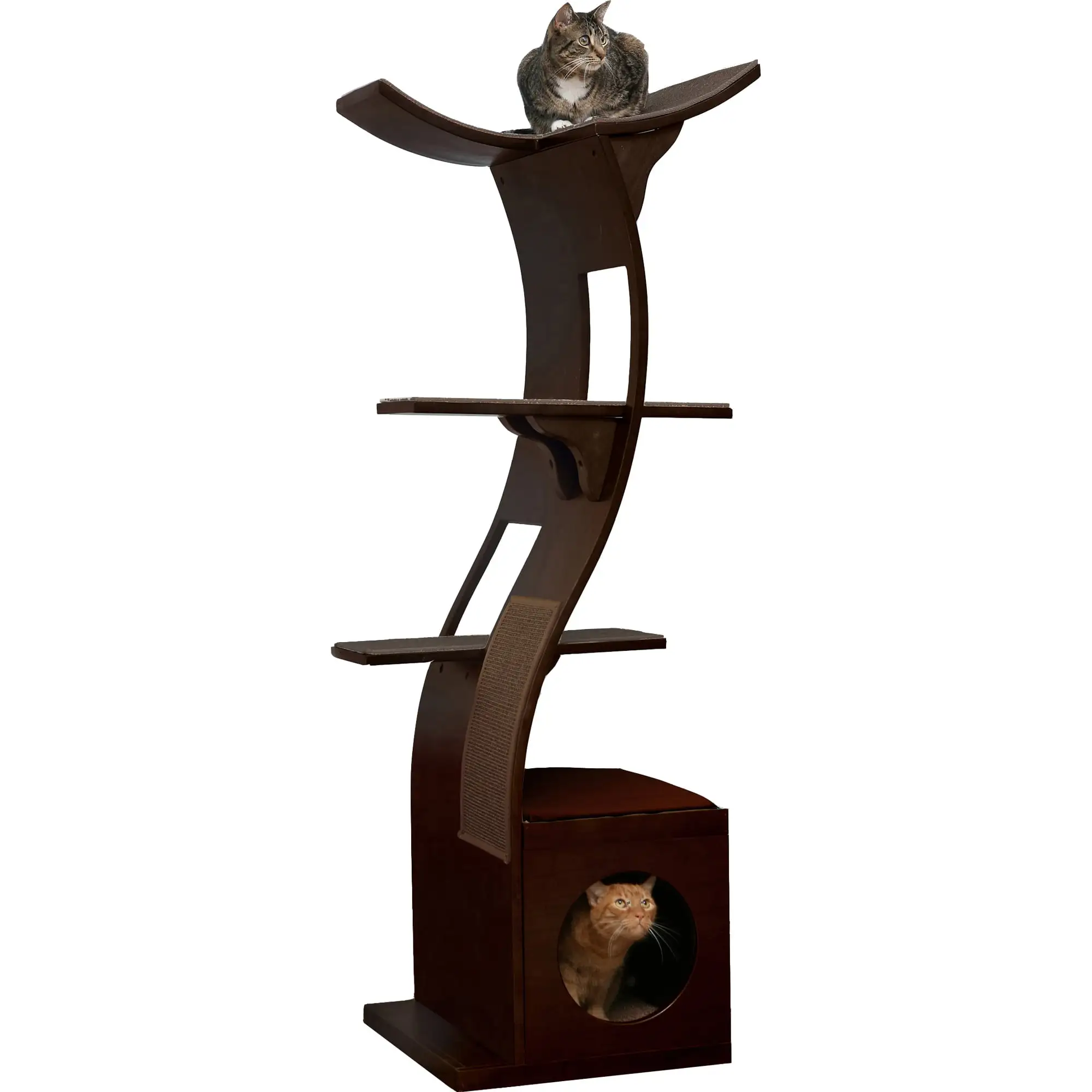 The Refined Feline Lotus 69 in. Cat Tower