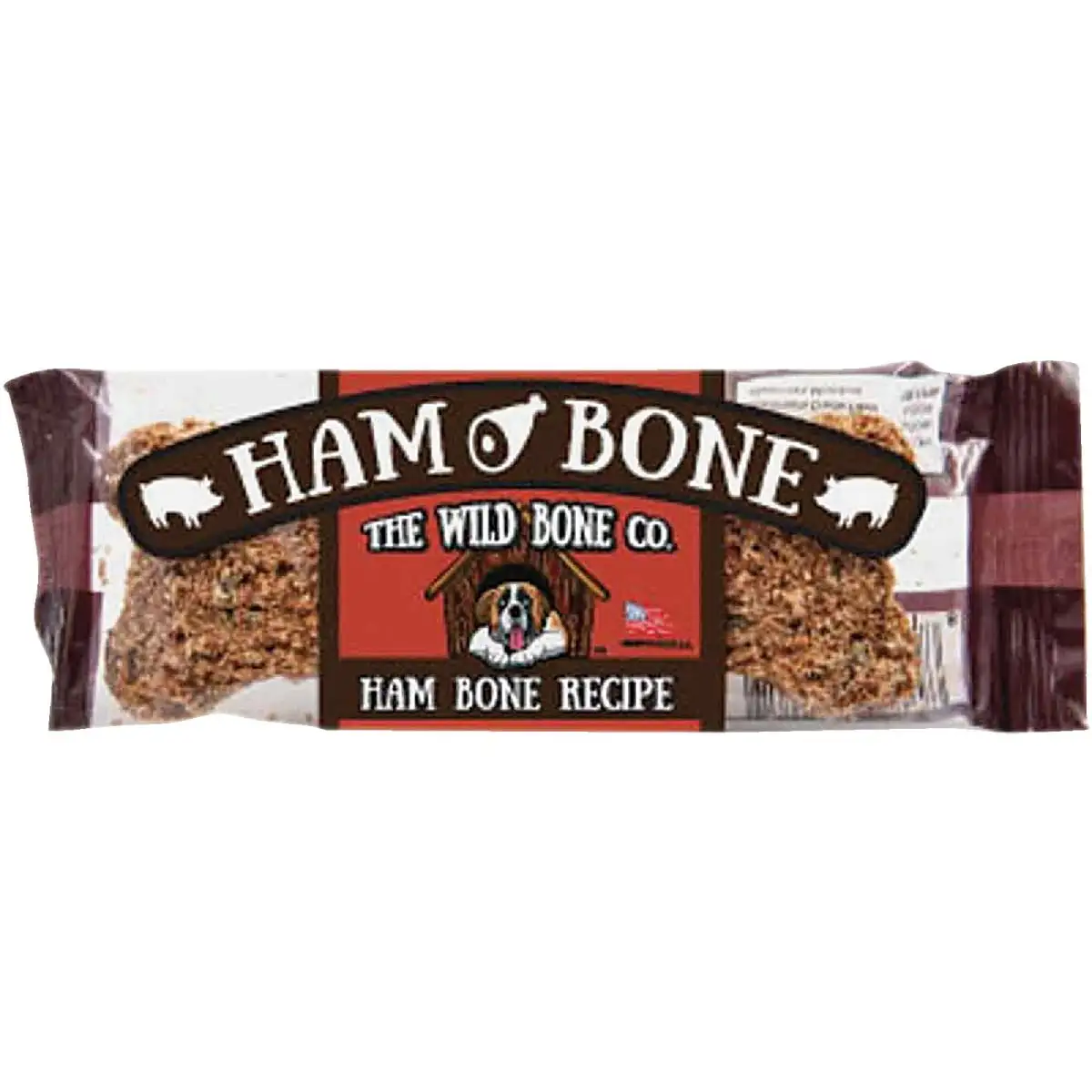 The Wild Bone Company Ham Bone Dog Treat 1901 Pack of 24