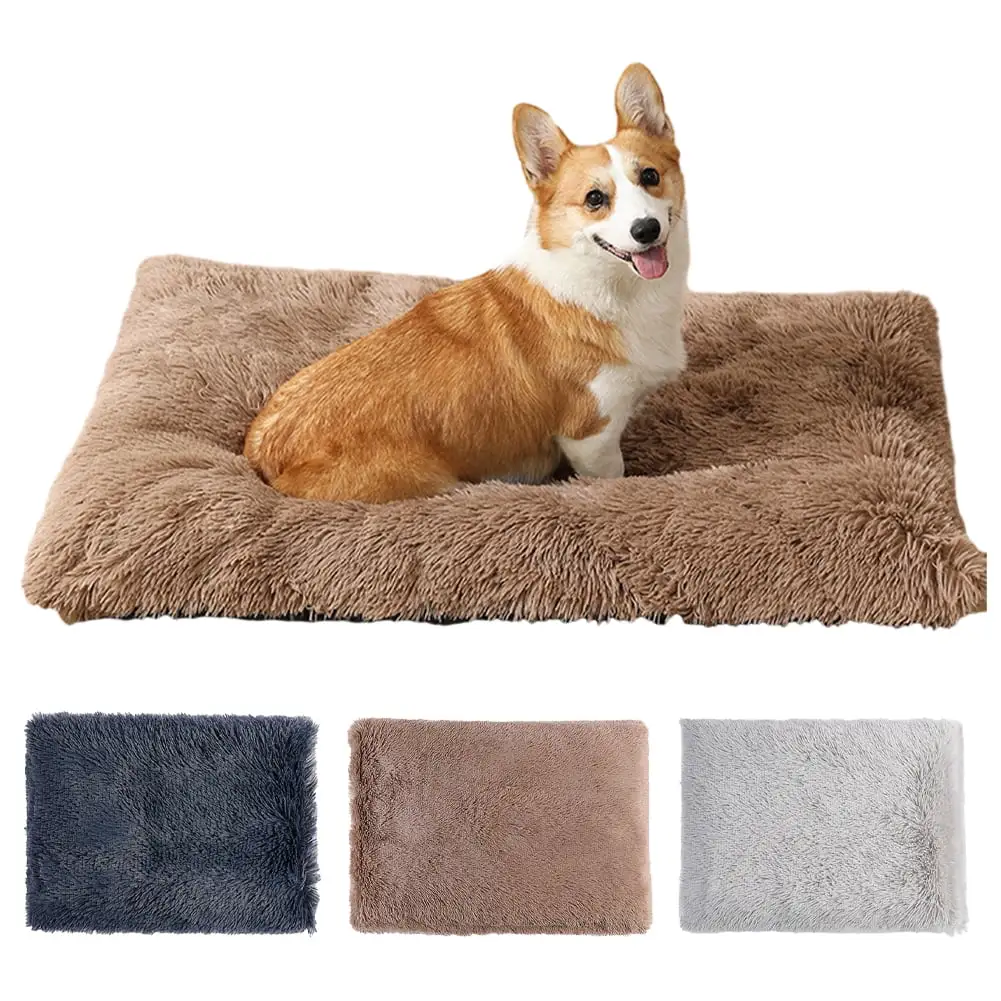 Tiberpet Dog Bed for Small Medium Dogs Winter Warm Plush Wash & Dryer Friendly-Anti-Slip Pet Beds Classic Solid Color Cat Bed