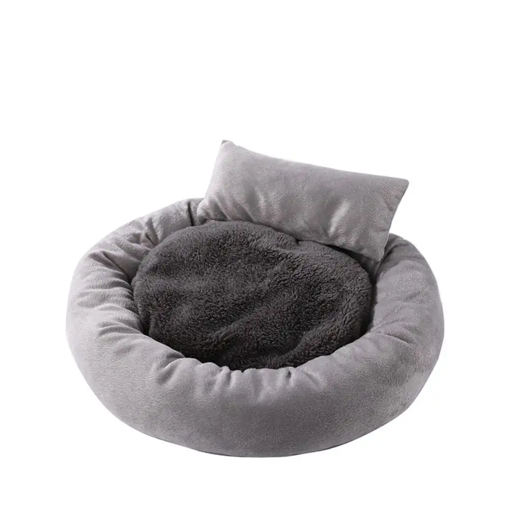 Tiberpet Pet Beds Cat Dog Mats Fall Winter Warm Pet Suede Round Beds for Cats and Small Dogs (XS-L)