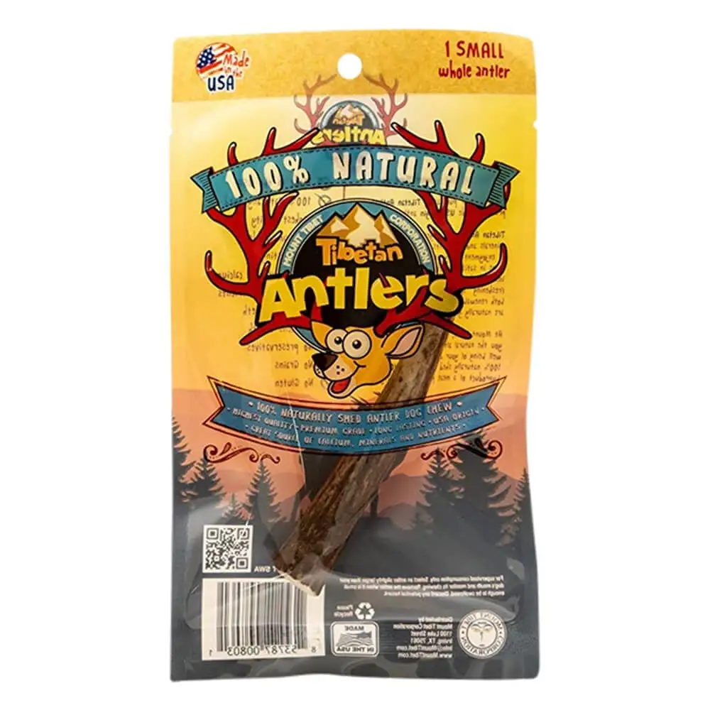 Tibetan Whole Antler Small Pack Dog chew . Long lasting and Natural Dog Treats. Ideal for small dogs