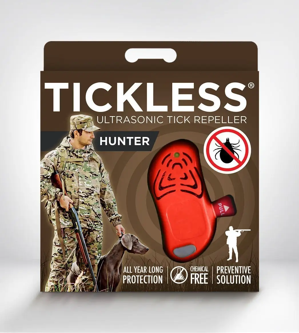 Tickless Hunter ultrasonic natural chemical-free tick repeller for Hunters - Orange