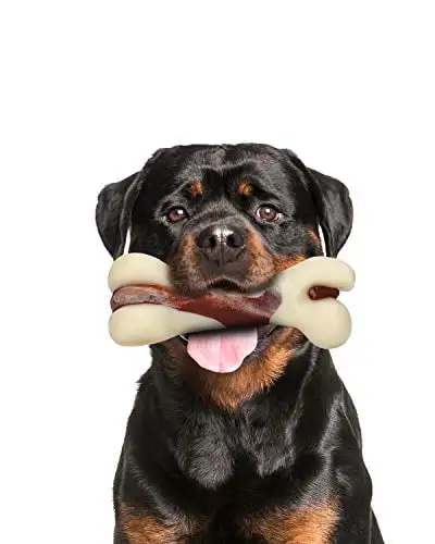 Tikaton Durable Dog Chew Toys Training Chewing Bone Shape Toys for Large Medium Small Dogs-L