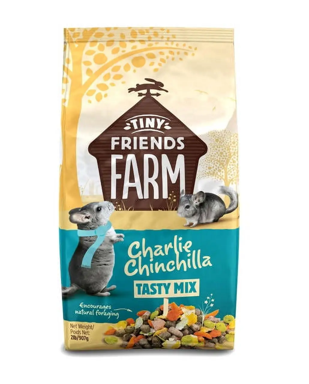 Tiny Friends Farm Charlie Chinchilla. Food 2lb