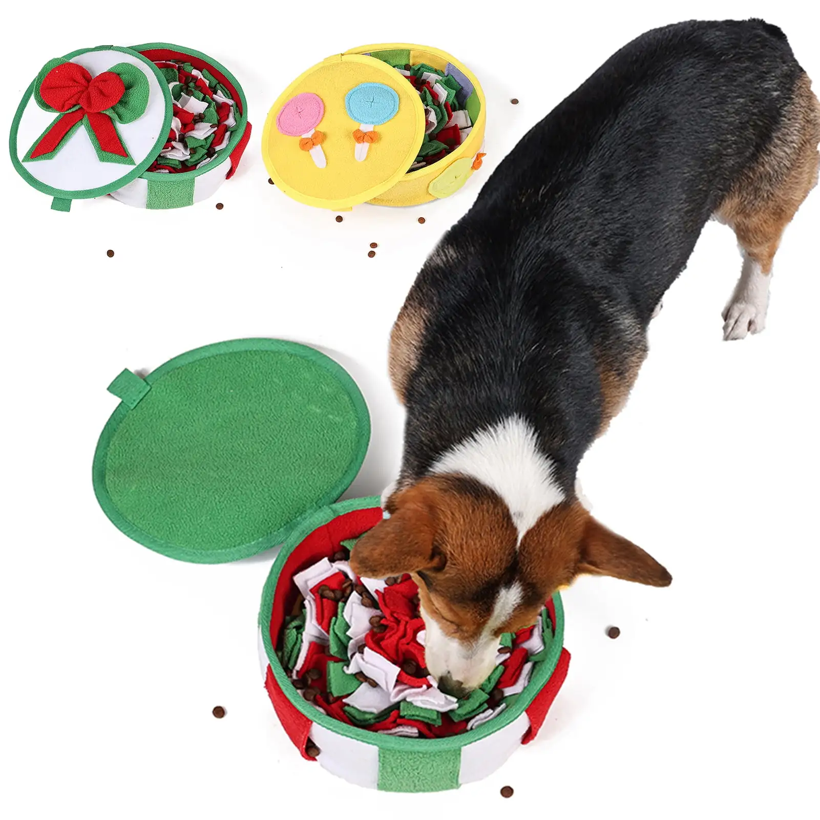 Tnobhg Dogs Vivifying Snuffle Mat Interactive Dog Enrichment Toy Slow Eating Stress Relief Boredom Mental Stimulation Adjustable Dog Puzzle Toys Sniff Mat