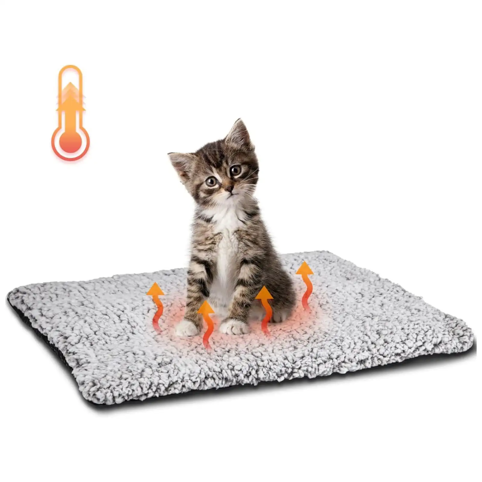 Tnobhg Self Warming Cat Cushion Bed Super Soft Thermal Dog Bed Mat for Sleeping Washable Anti-Slip Pet Kennel Pad for Small Medium Cats & Dogs Pet Supplies