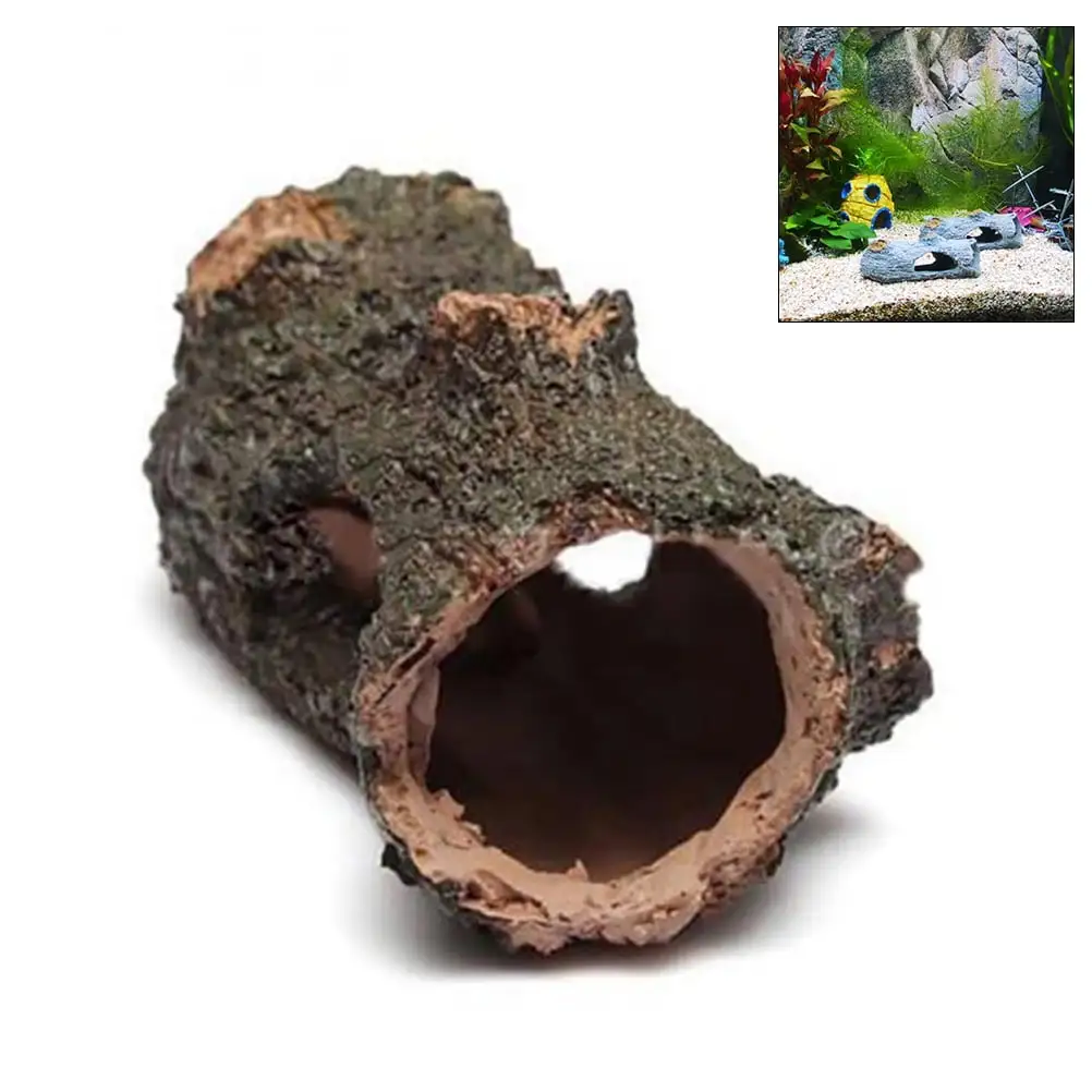 Toma Resin Aquarium Ornament Hollow Trunk Fish Tank Tree Log Wood Landscape Fish Tank Decoration