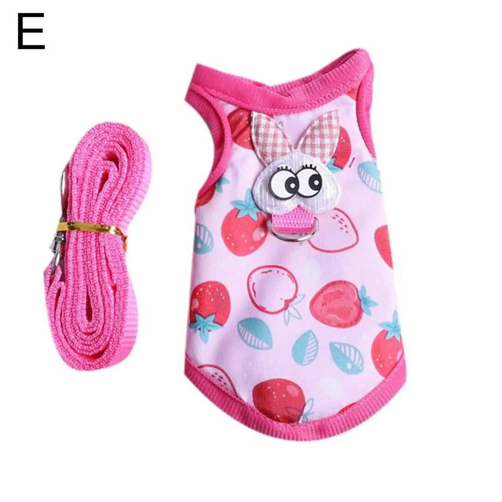 Top Small Animal Harness Leash Pig Ferret Hamster Rabbit Cloth Squ E3D0