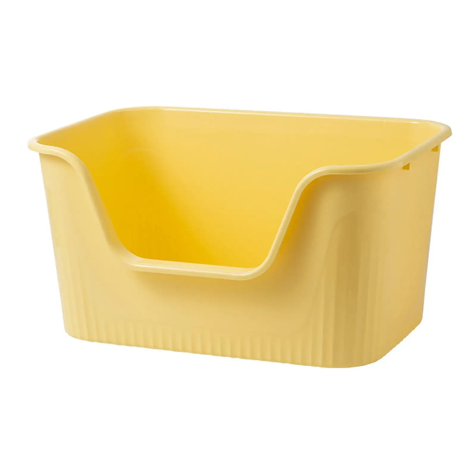 Toysmith Open Cats es Front Opening Bedpan Easy Access High Sided Cat Toilet Sandbox Semi Enclosed Pet Litter Pan Yellow S