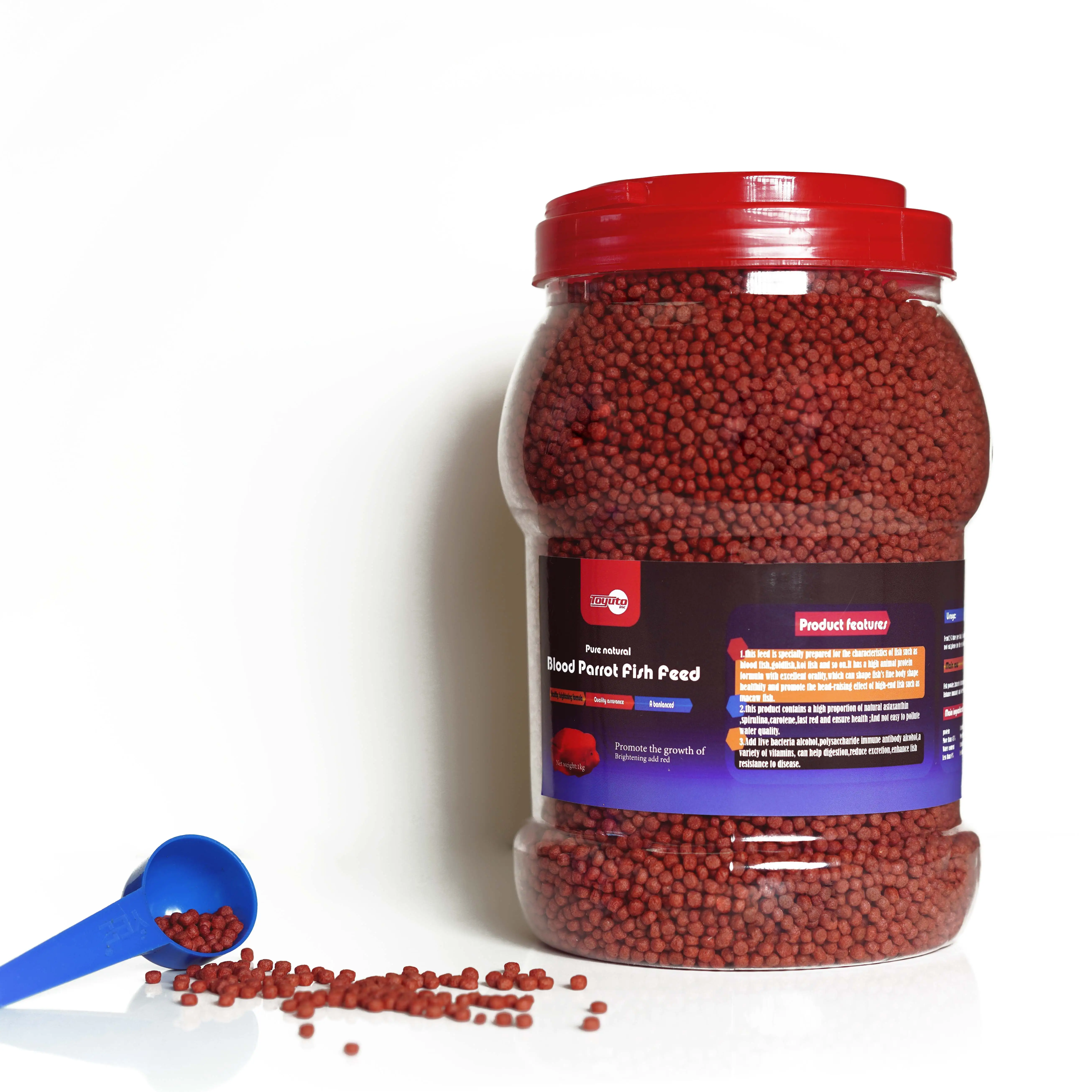 Toyuto Color-Enhancing Floating Medium Pellets Feed Food for Red Parrot Cichlid Baby Koi. Pond Fish 1Kilogram. 2.2lb