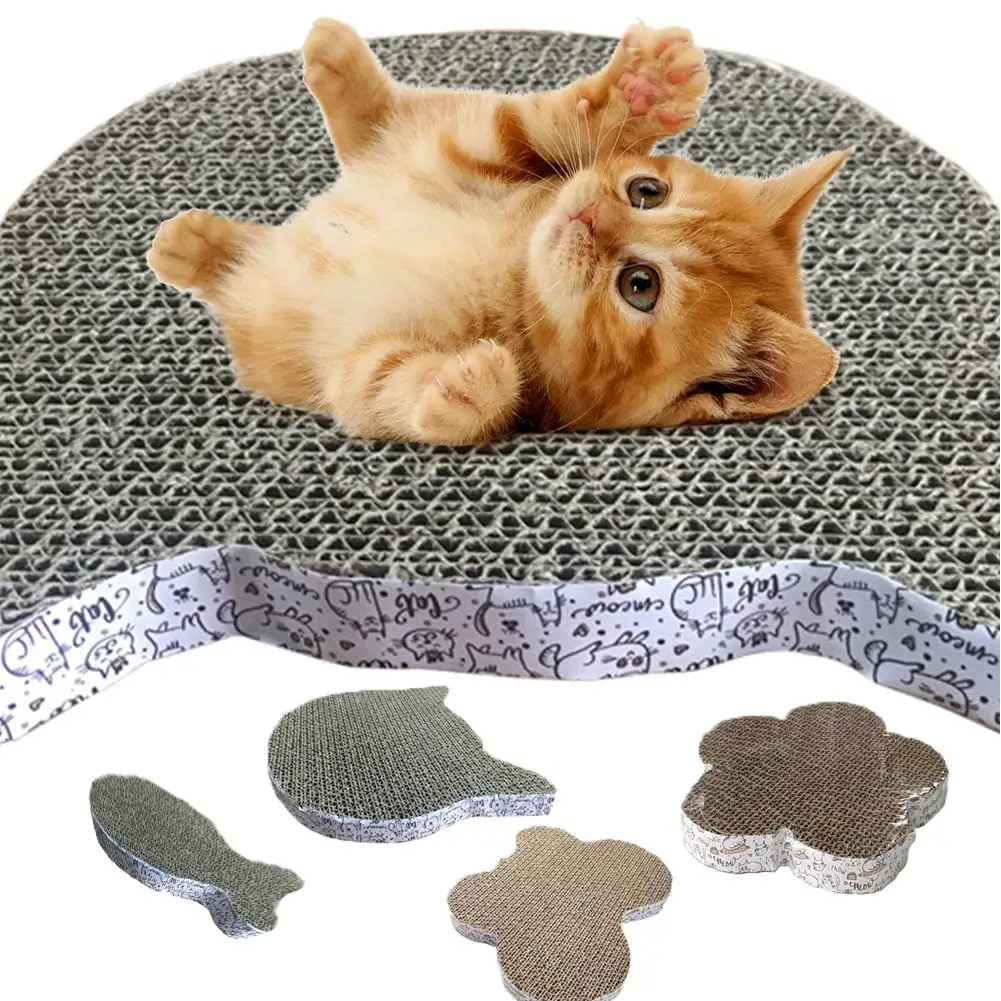 Travelwant Cat Scratch Pad. Cat Scratcher Cardboard. Cat Scratching Pad. Unique Double Texture Surface Durable Design