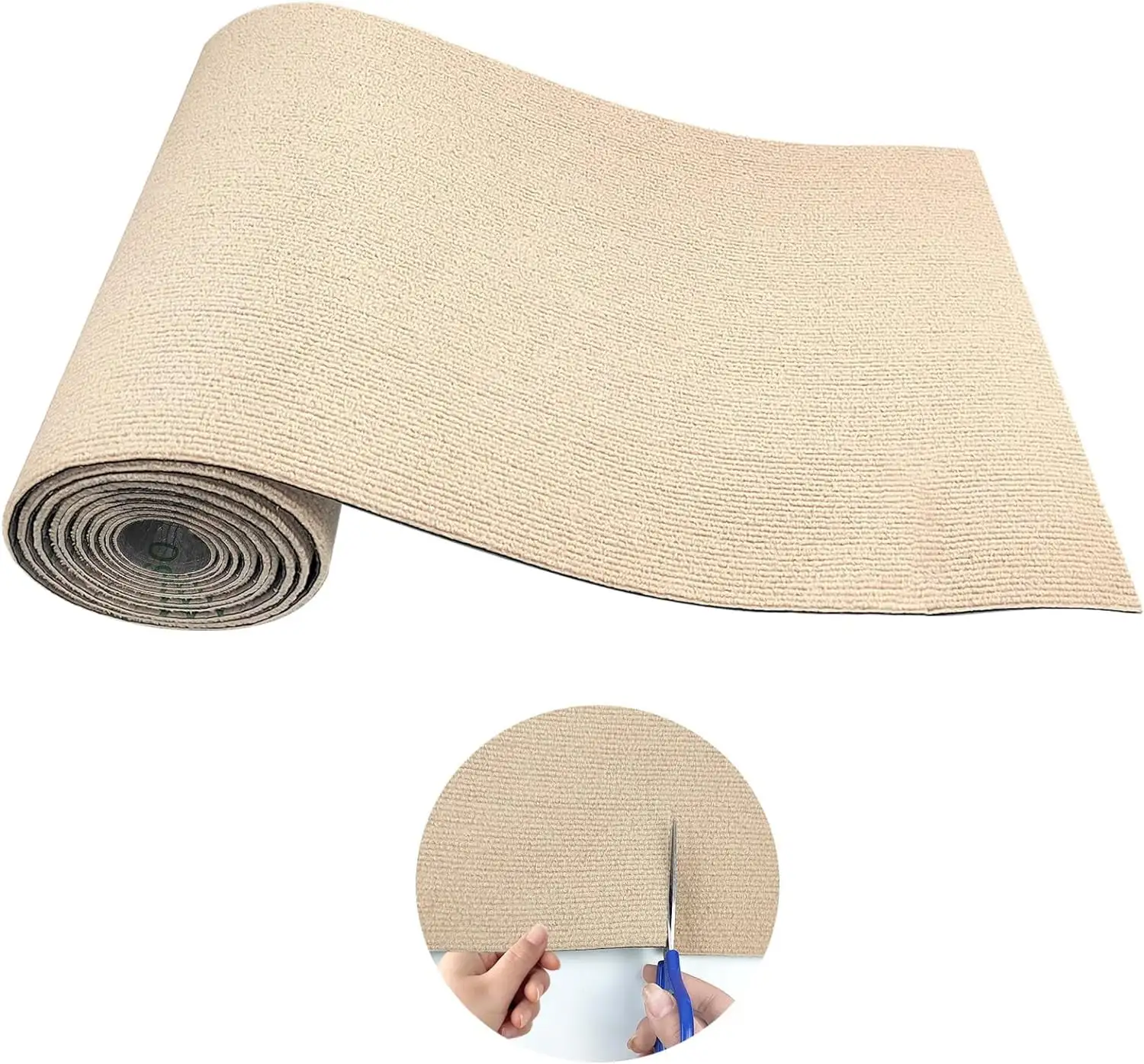 Trimmable Cat Scratching Post Carpet Covered 78.7x15.8 Self-Adhesive Cat Tree Shelves Replacement Parts Mat Cat Scratcher for Cat Tree Shelf Shelves Steps Couch Furniture DIY Protector