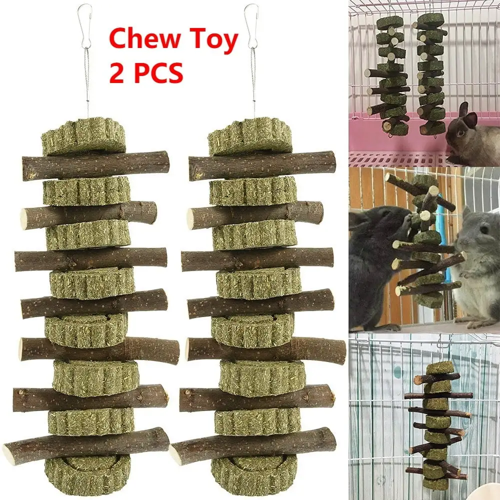 Txkrhwa Hamster Chew Toy. 2 Sets Small Animal Molar Craft Toys Teeth Care Apple Wooden Sticks. Rodents Pet Toy Cleaning Teeth Twigs for Guinea Pigs.Chinchillas.Gerbils.Squirrel. Rabbit Parrots