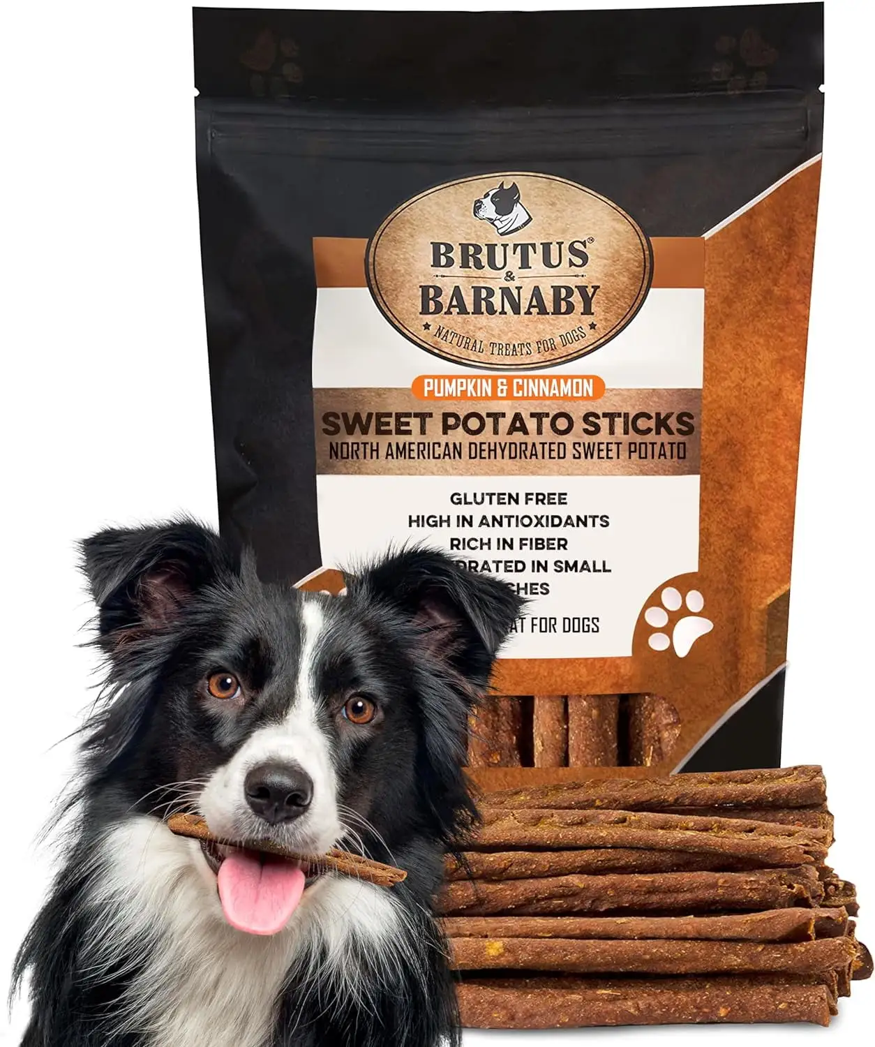 USA Sweet Potato Dog Treats - Grain Free. Cinnamon Pumpkin Crunchy Sticks are Great Tasting. Promote Positive Dog Gut Health with Natural Anti-Diarrhea Properties. no Preservatives Added Cinnamon & Pumpkin 14 Ounce (Pack of 1)