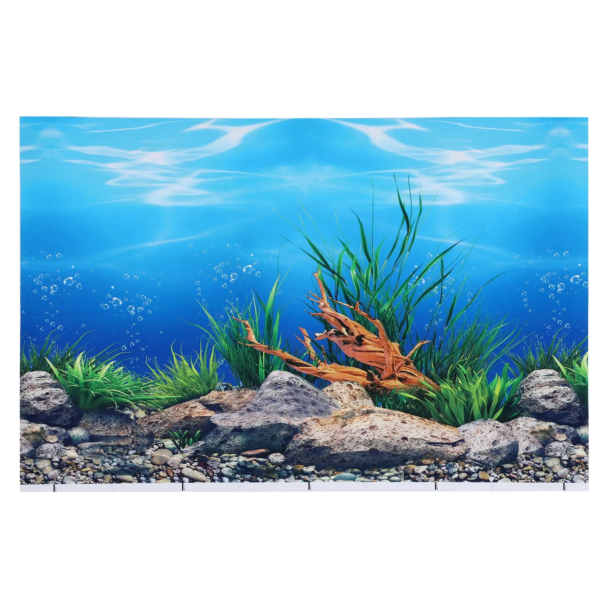 Unique Bargains Aquarium Background Poster Double-sided Fish Tank Background Decorative Paper Sticker 16.54x11.81