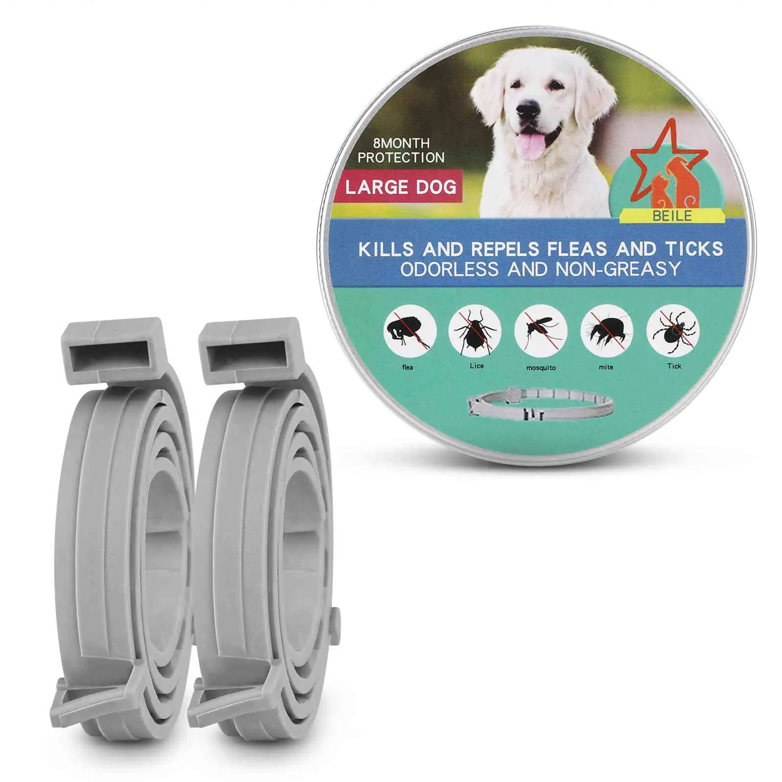 UrbanX Collar for Beagle and Other Medium Size Hound Dogs. Waterproof & Adjustable (2 Packs)