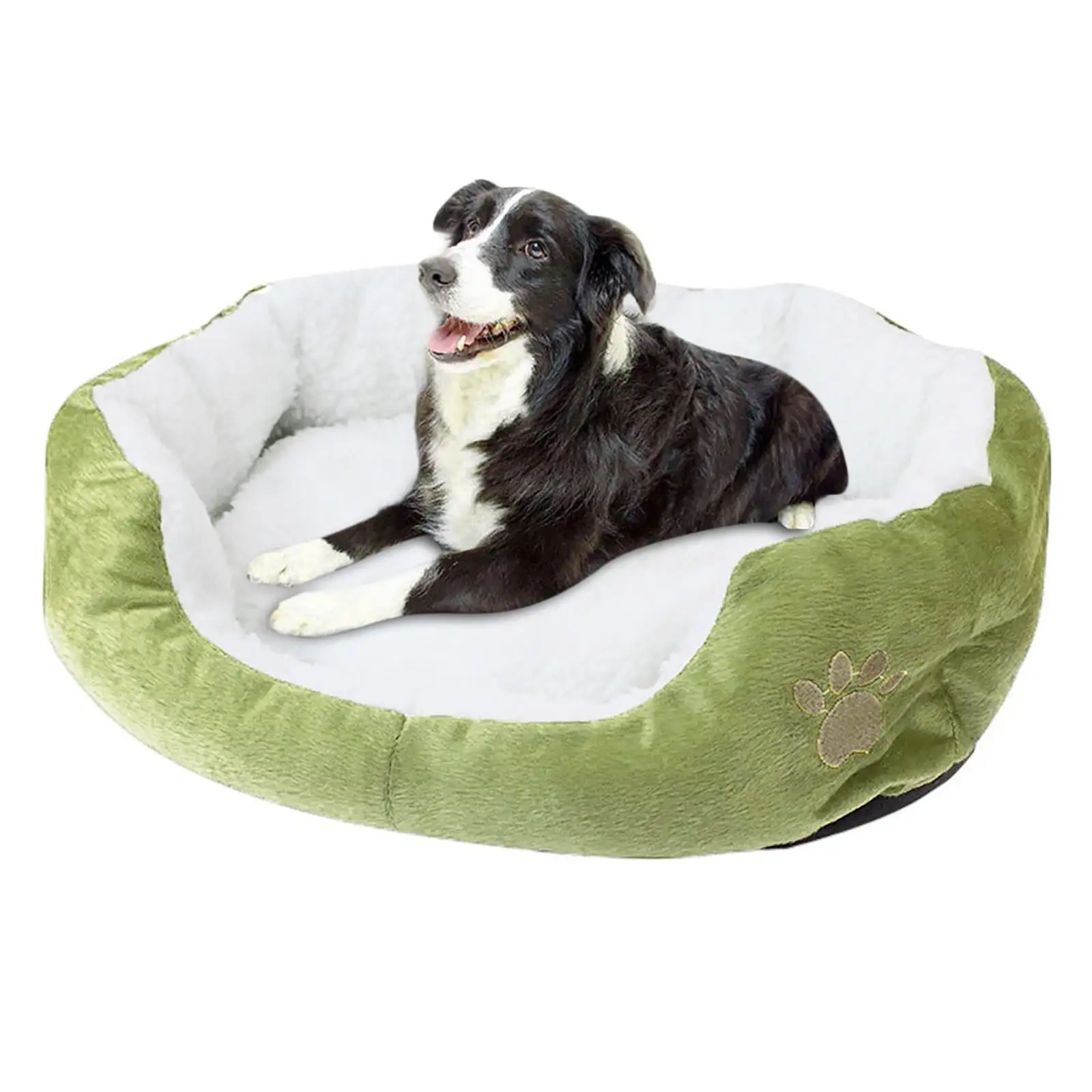 VANLOFE Plush Pet Beds for Cats Soft Big Plush Cushion Washable Cat Beds Self-Warming Sleeping Bed for Cats 50*40cm/19.7*15.7in Green