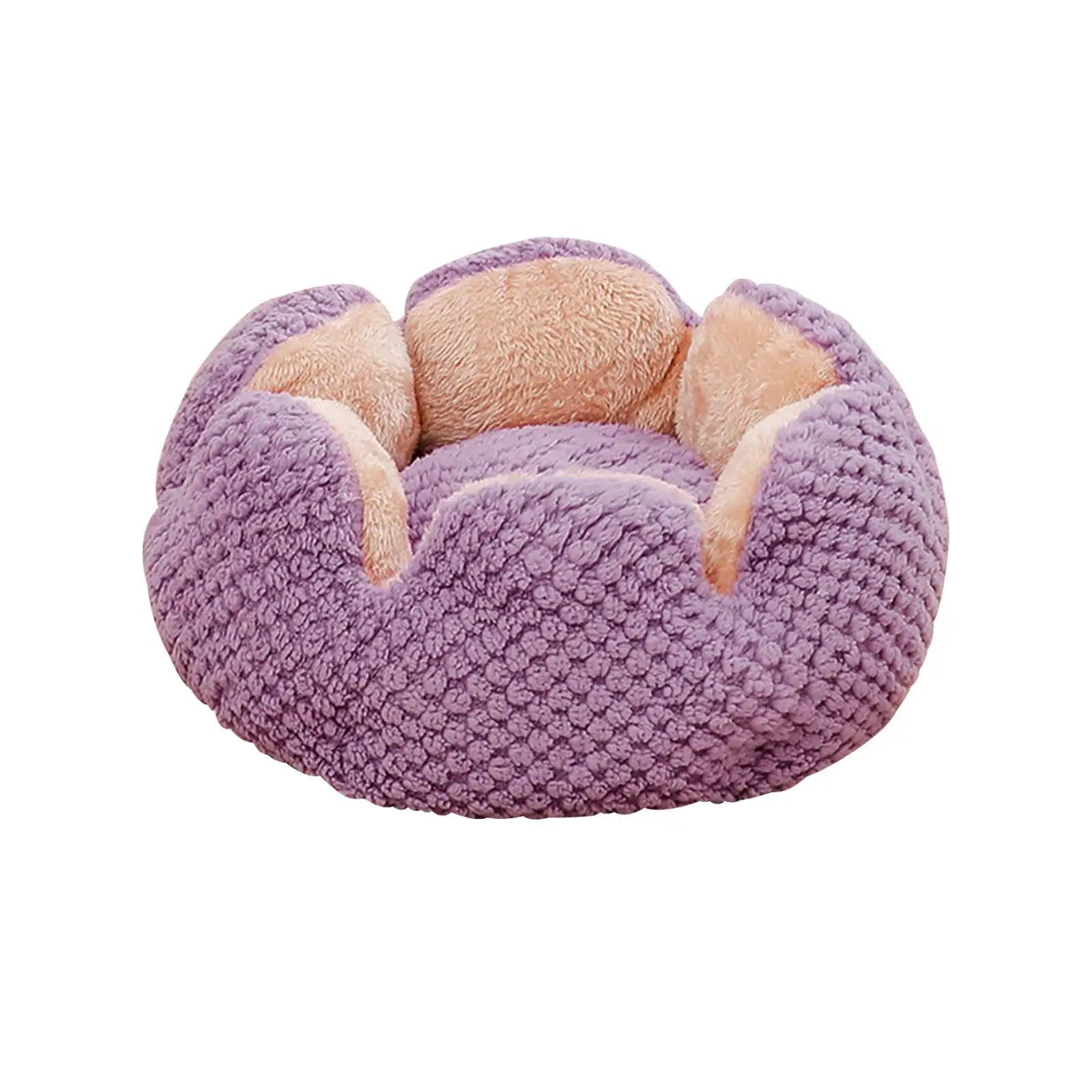 VANLOFE Plush Pet Beds for Pets Soft Big Plush Cushion Washable Dog Beds Self-Warming Sleeping Bed for Cats 40*40cm/15.7*15.7in Purple