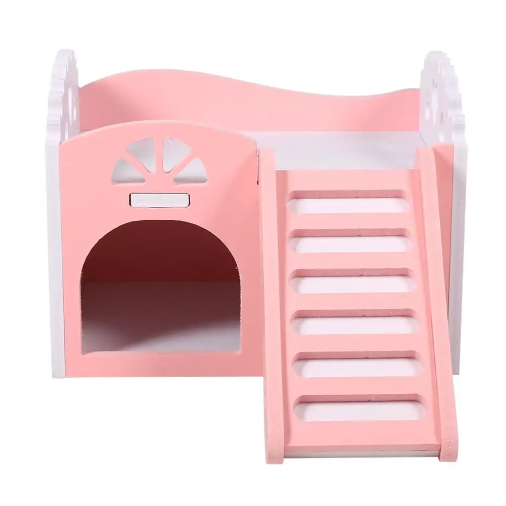 VBESTLIFE Pet House Guinea Pig House.3Colors Pet Hamster Rat Small Animal Castle Sleeping House Nest Exercise Toy