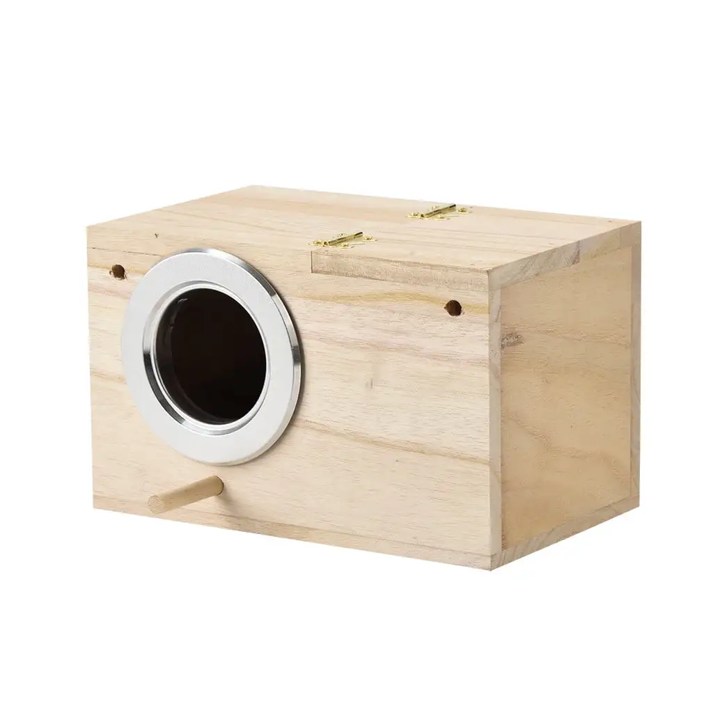 VIVAWM Parakeet Ne st Box Bird House Wood Breeding Box for Lovebirds Parrotlets Mating