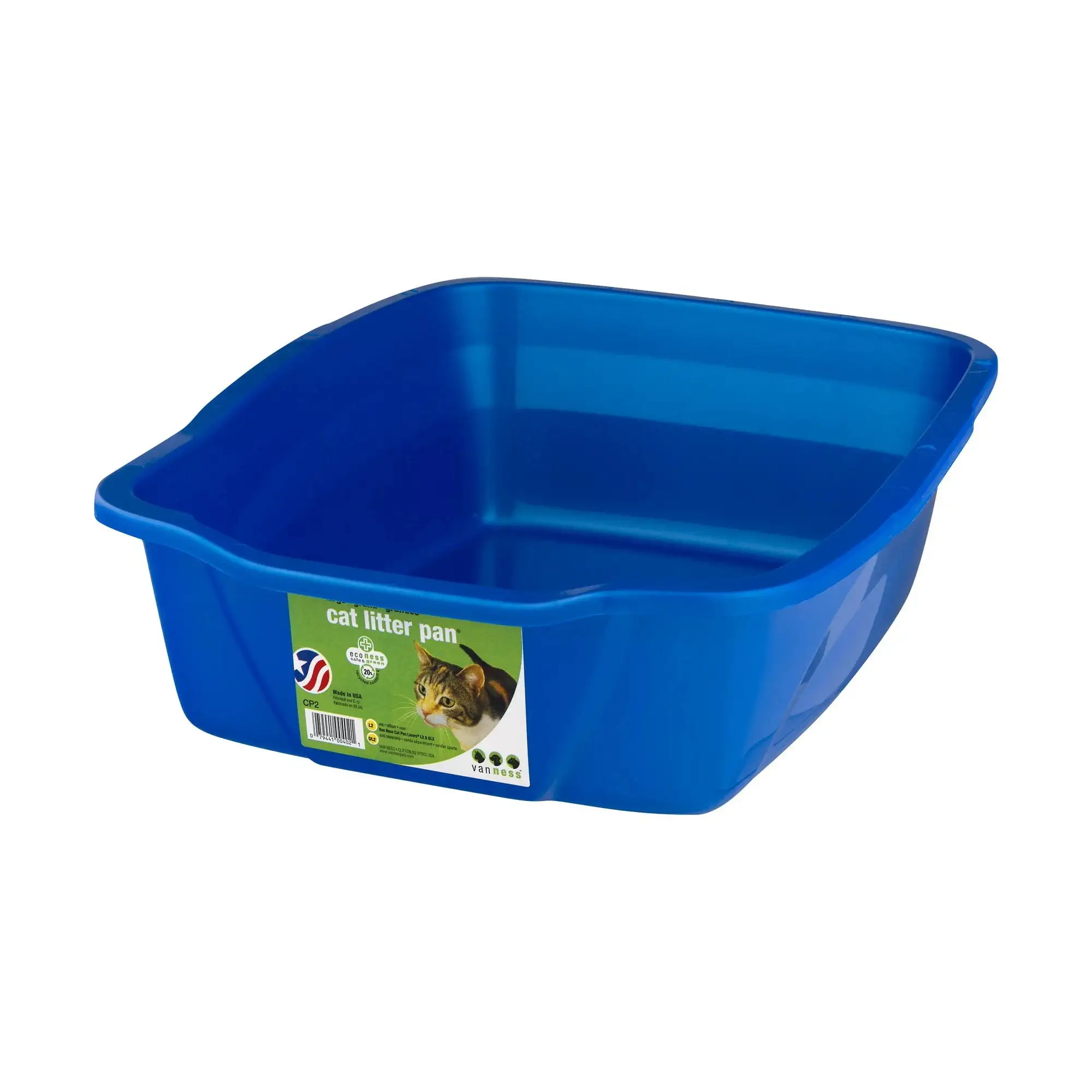 Van Ness Plastics Cat Litter Pan Blue Large