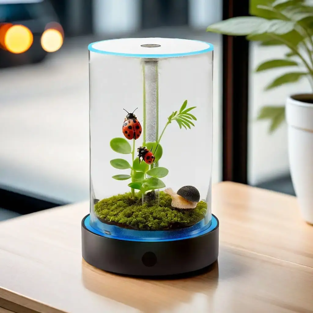 Vertical Insect Terrarium. Reptile Tank. for Tarantula Butterfly Larvae Caterpillar Stick Insects Frog Snail Spider Hermit Crab Habitat Container House Cricket breeding Box