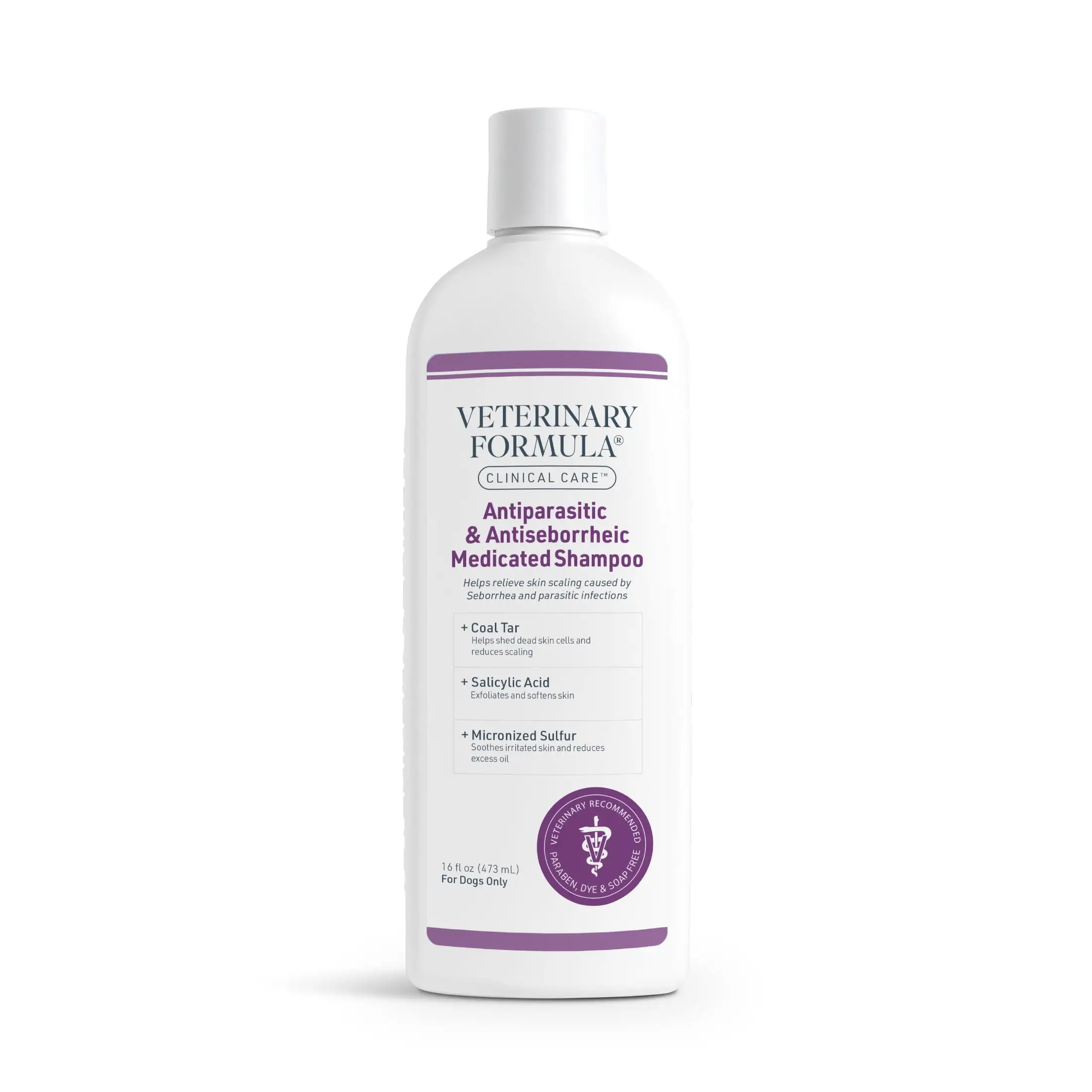 Veterinary Formula Clinical Care Antiparasitic & Antiseborrheic Shampoo for Dogs. 16 oz