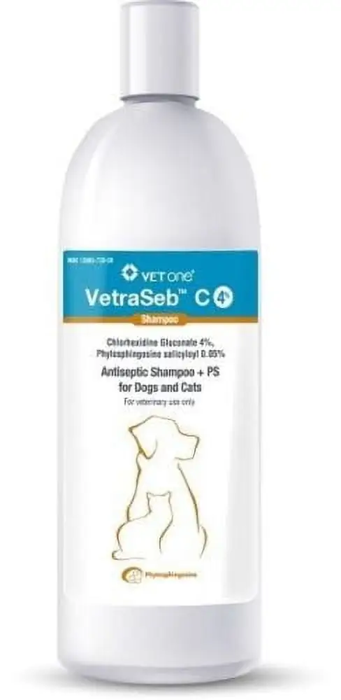 Vetraseb C Chlorhexidine 4% Antiseptic Shampoo PS Cat & Dog 16 oz