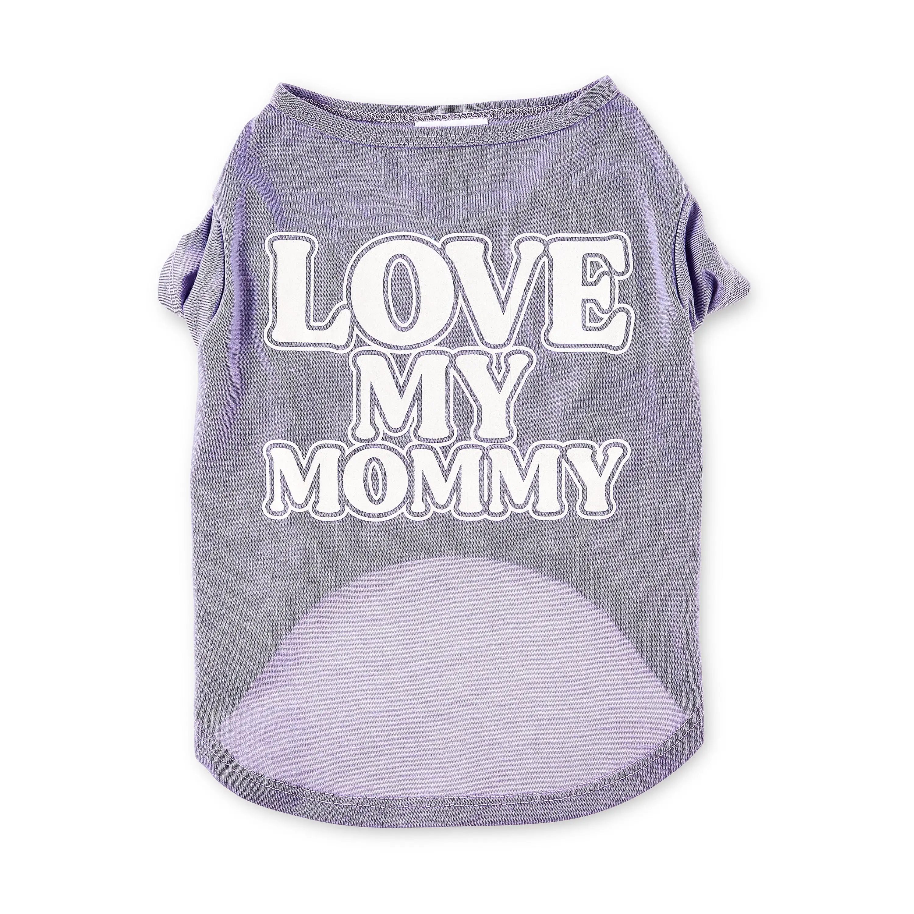 Vibrant Life. Dog and Cat Clothes. Love My Mommy Pet T-Shirt. Purple. Small