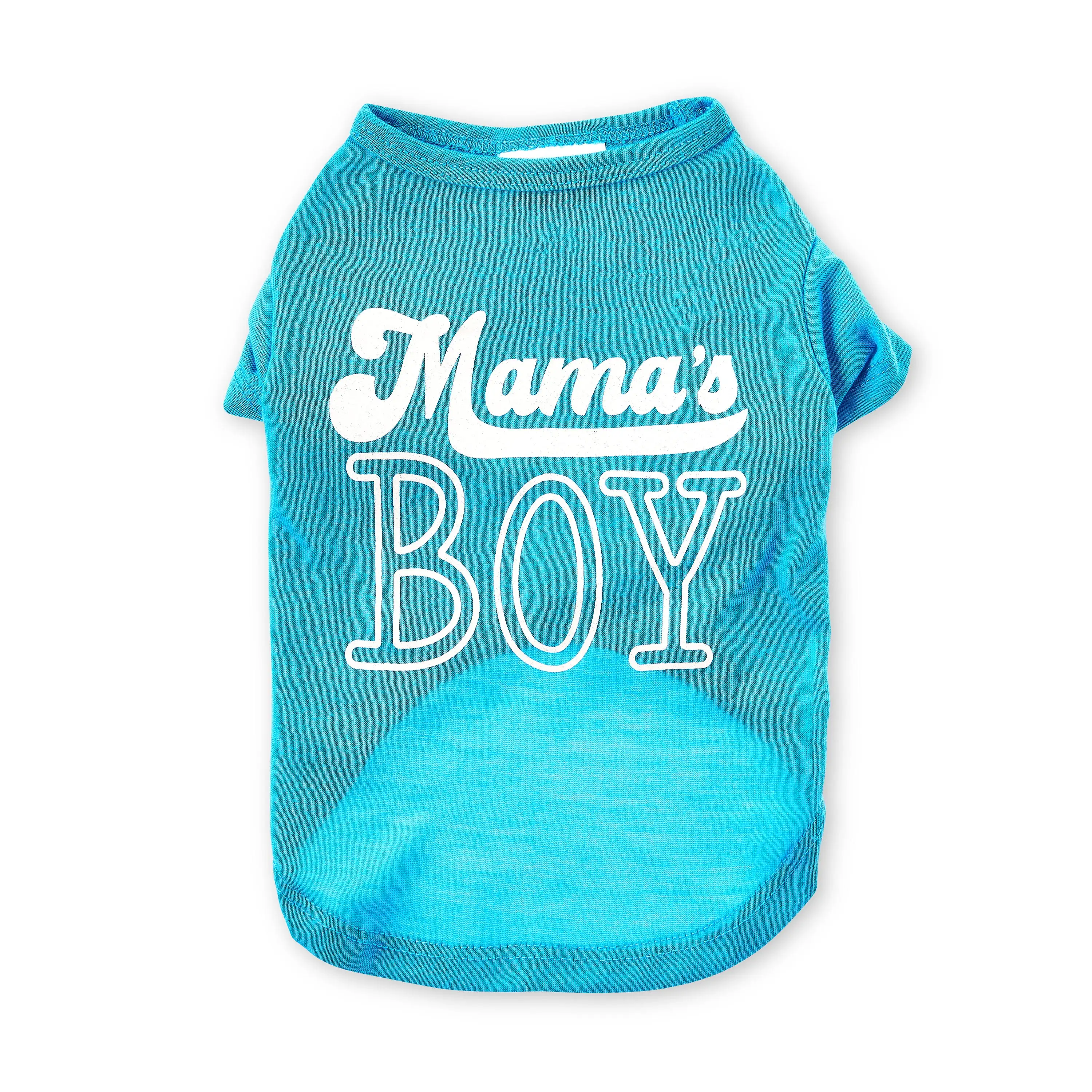 Vibrant Life. Dog and Cat Clothes. Mama's Boy Pet T-Shirt. Blue. Extra Small