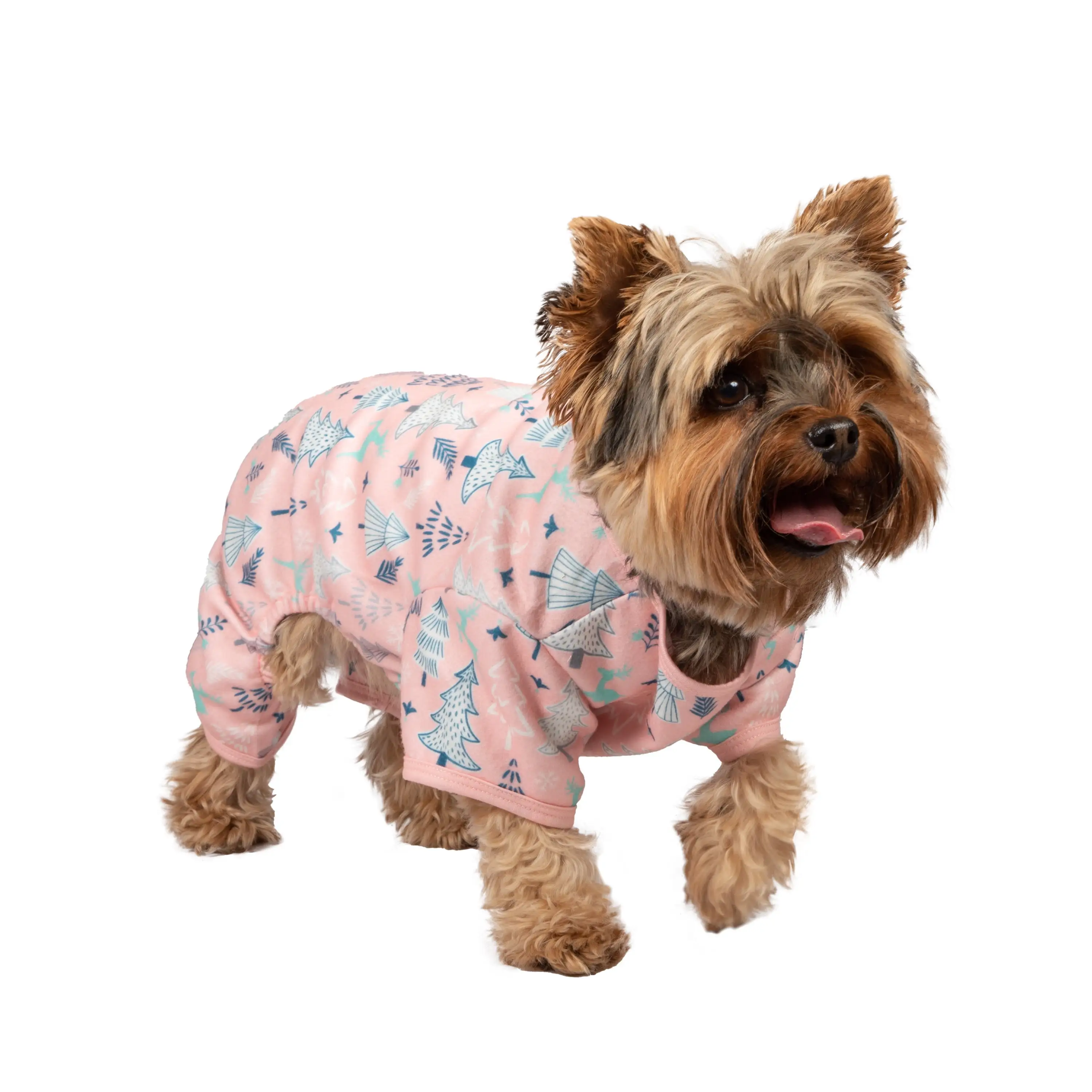 Vibrant Life. Dog and Cat Clothes. Novelty Print Pet Pajama. Pink. S